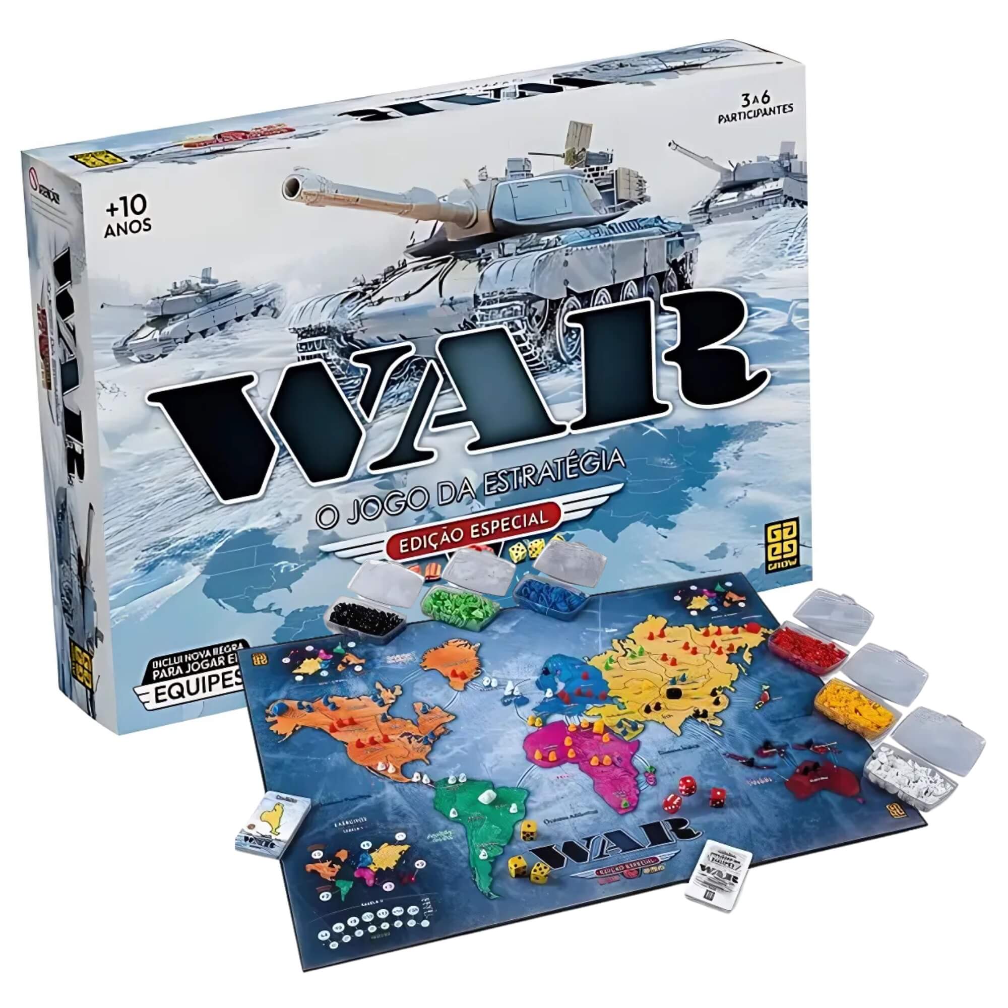 Jogo de Tabuleiro War Original Edição Especial Grow - 01253