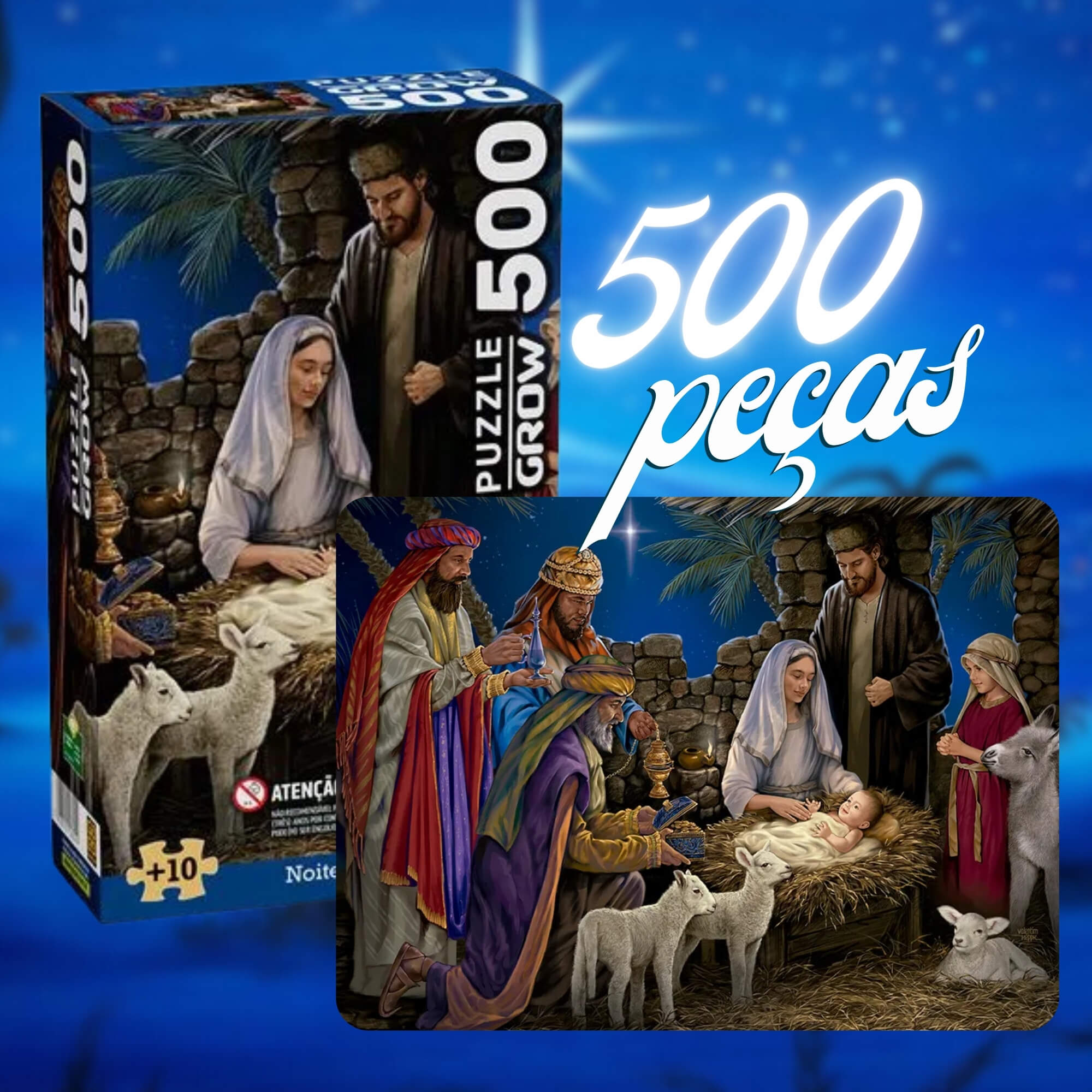 Quebra-Cabeça Puzzle 500 Peças Noite de Luz Grow - 02894
