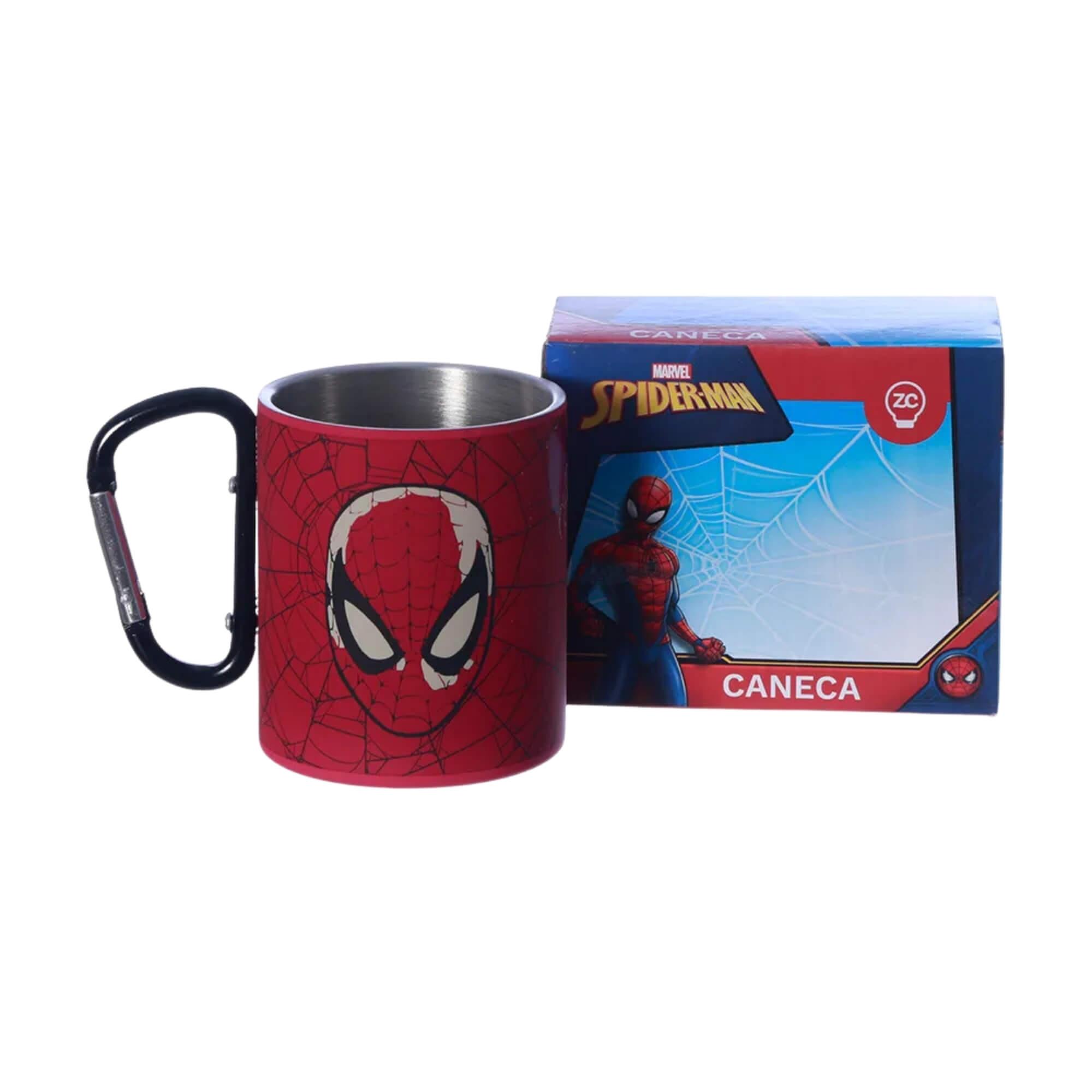 Caneca Mosquetão Homem-Aranha Marvel 300ml Zona Criativa - 10025063