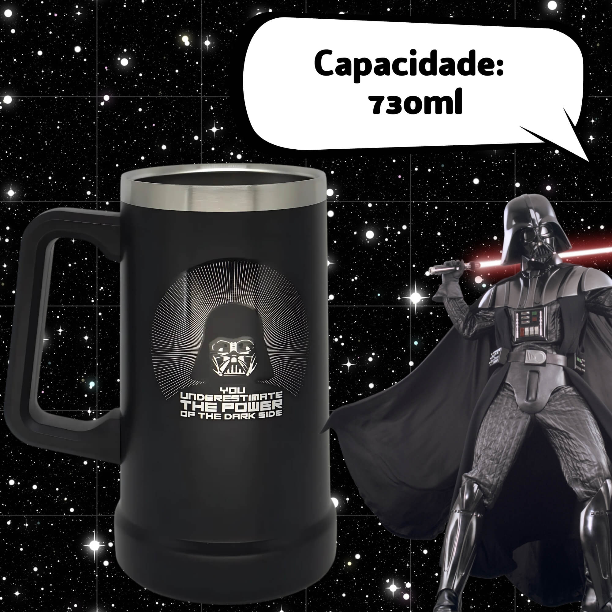 Canecão Térmico Star Wars Darth Vader 730ml Zona Criativa - 10025241