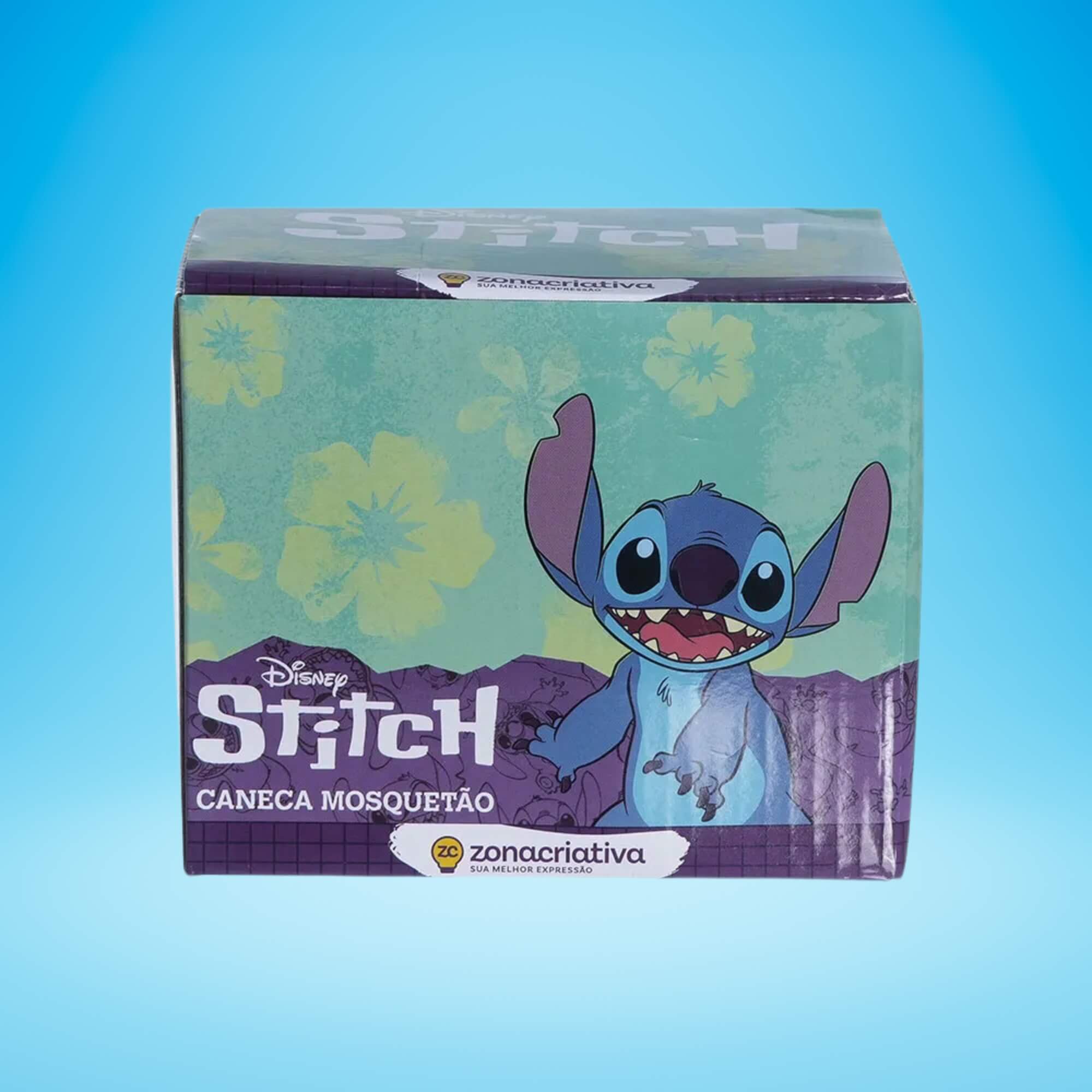 Caneca Mosquetão Stitch Disney 300ml Zona Criativa - 10025873
