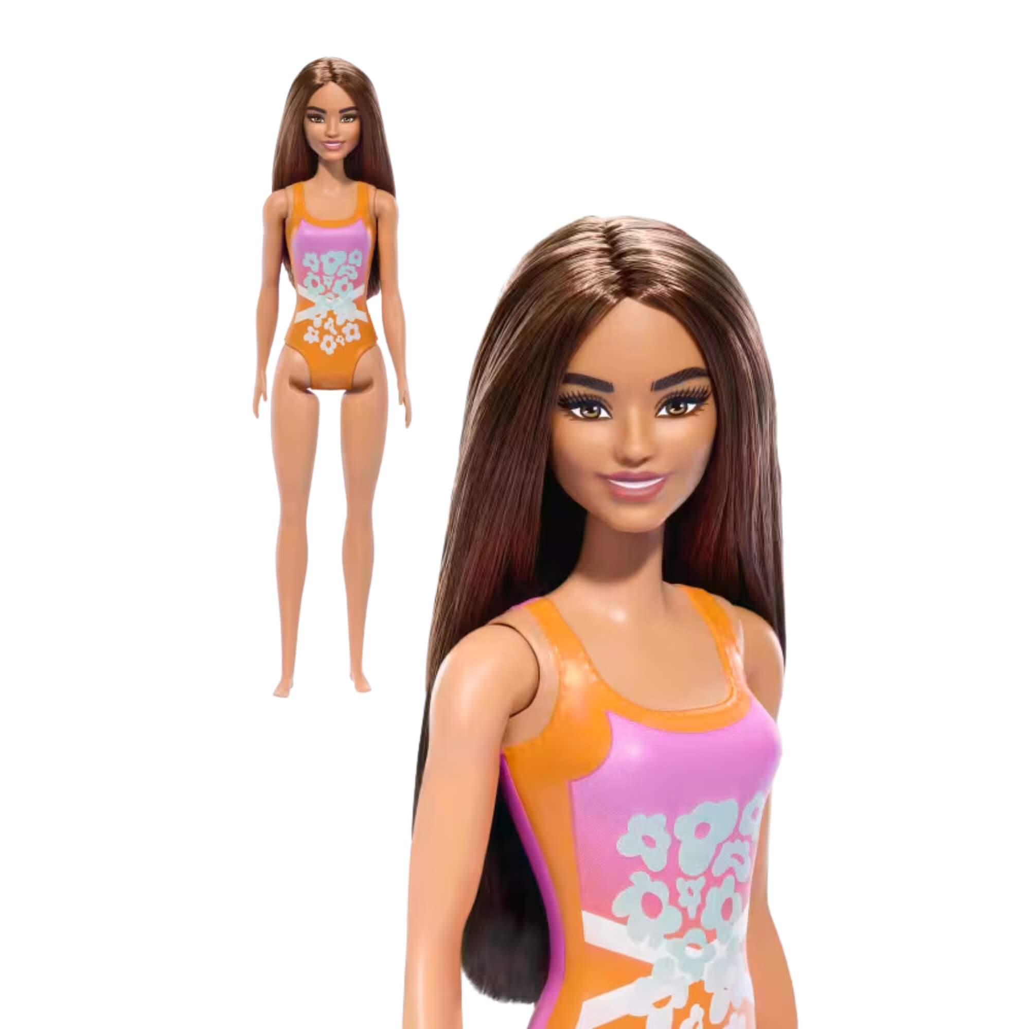 Barbie Fashion & Beauty Boneca Praia com Maiô 1 Unidade Sortida DWJ99 Mattel - 103801
