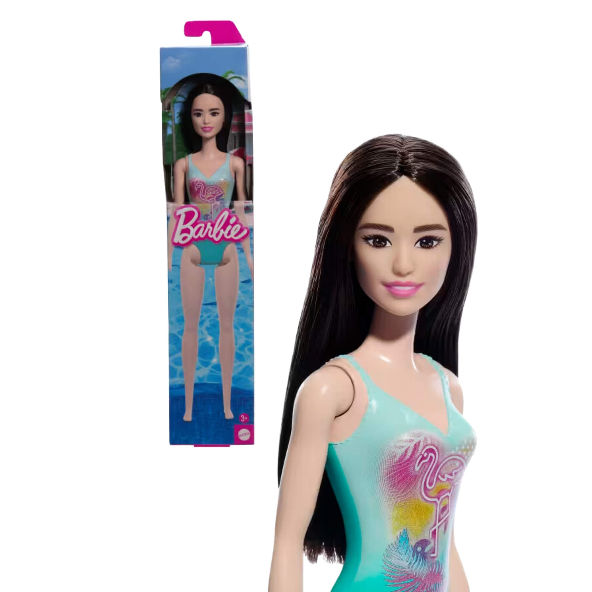 Barbie Fashion & Beauty Boneca Praia com Maiô 1 Unidade Sortida DWJ99 Mattel - 103801