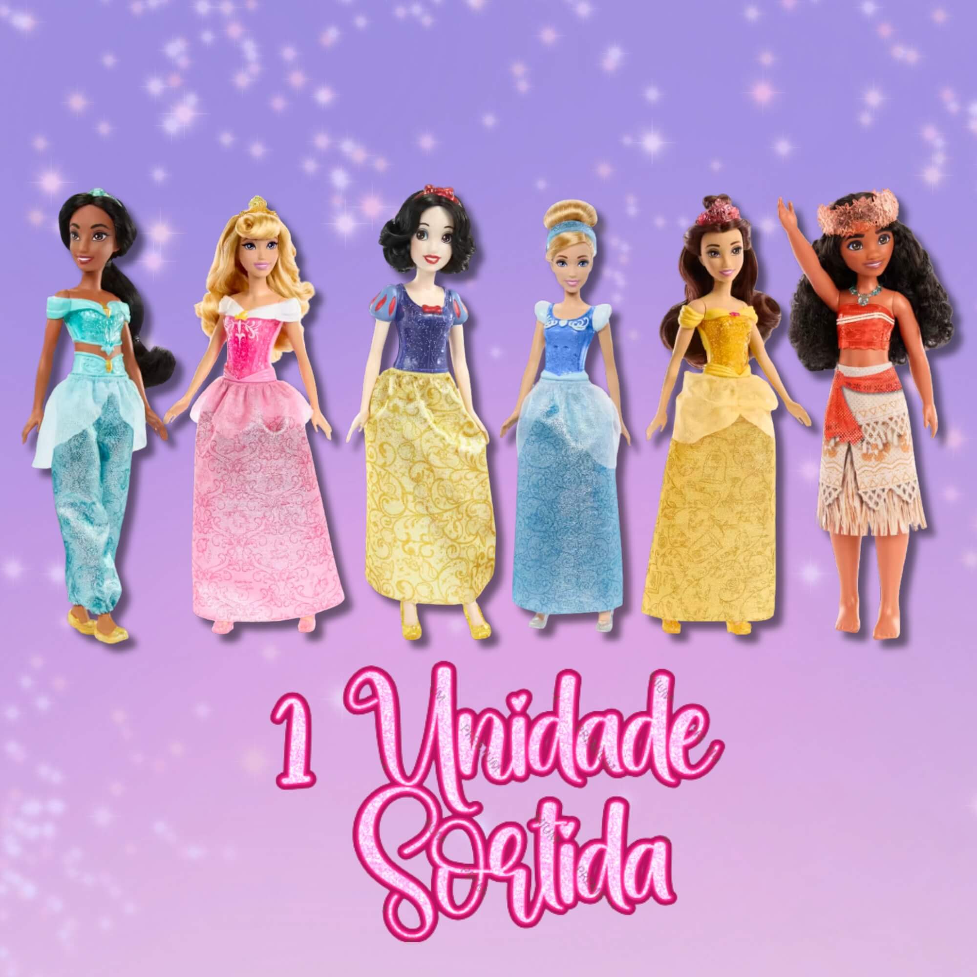 Boneca Disney Princesas 1 Unidade Sortida Mattel HLW02 - 103425