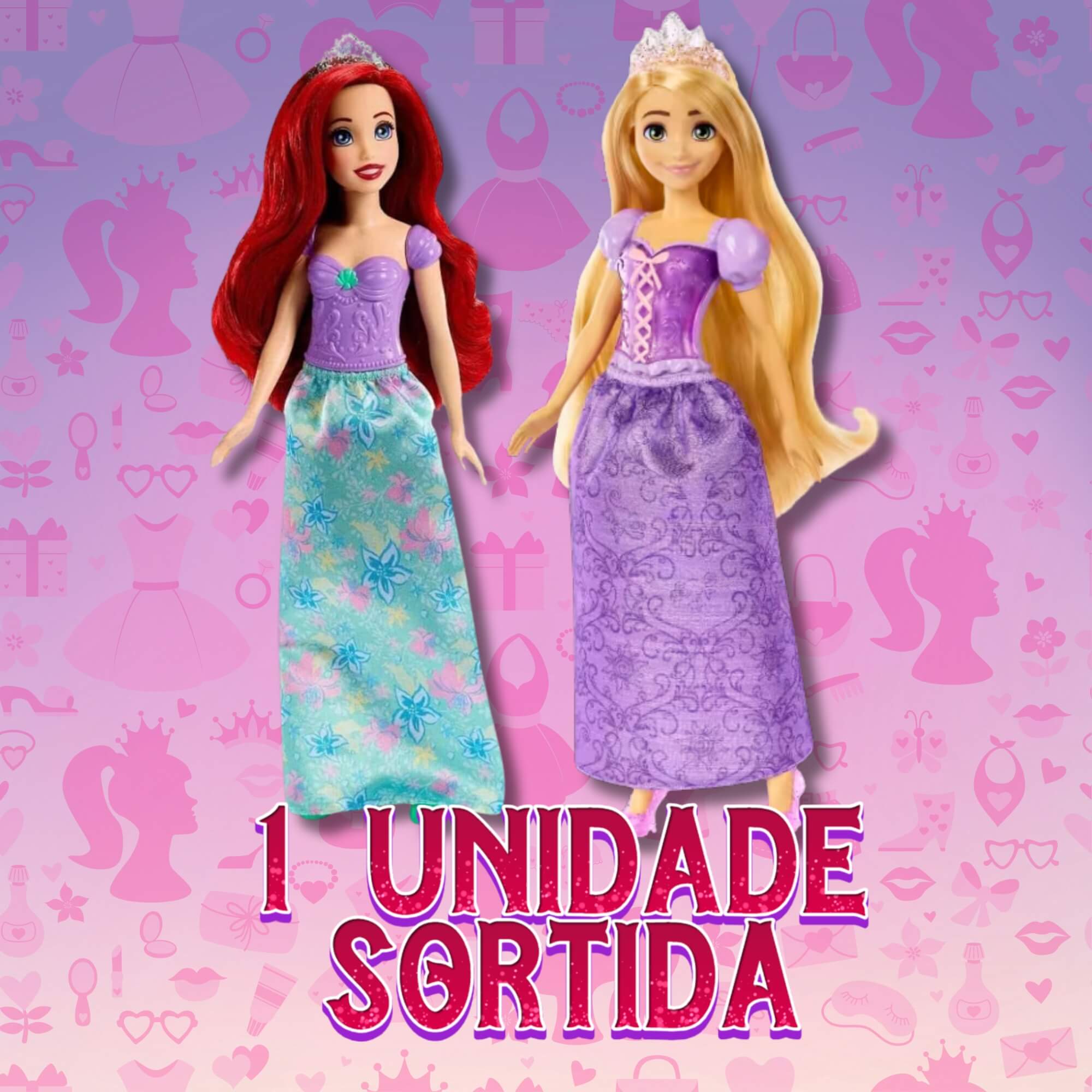 Boneca Disney Princesas Básicas 1 Unidade Sortida Mattel HLX29 - 103376