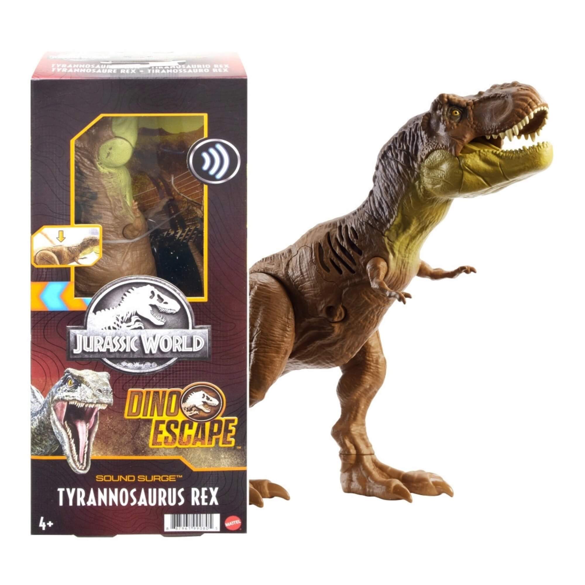 Boneco Dinossauro Articulado 30cm Jurassic World T-Rex com Som HBK21 Mattel - 095283