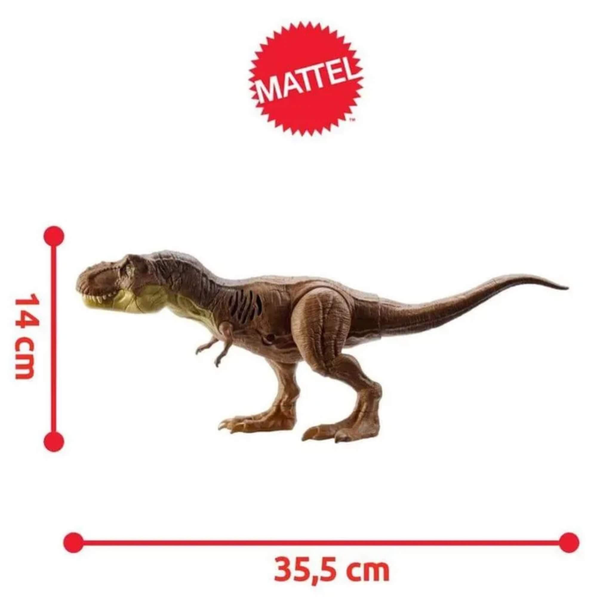 Boneco Dinossauro Articulado 30cm Jurassic World T-Rex com Som HBK21 Mattel - 095283