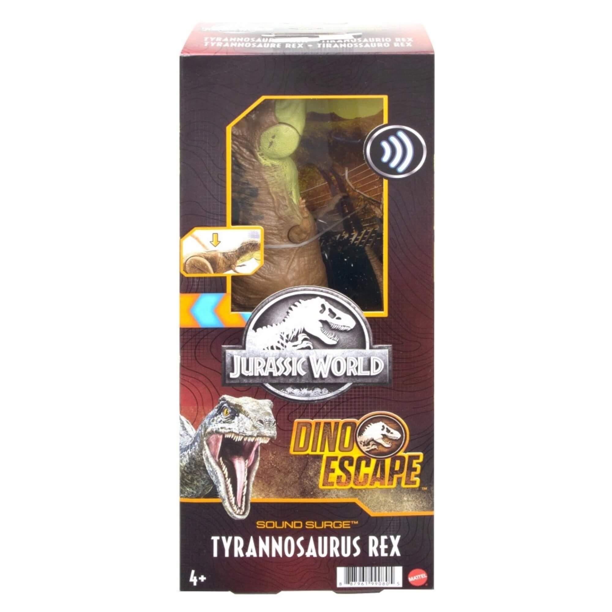 Boneco Dinossauro Articulado 30cm Jurassic World T-Rex com Som HBK21 Mattel - 095283