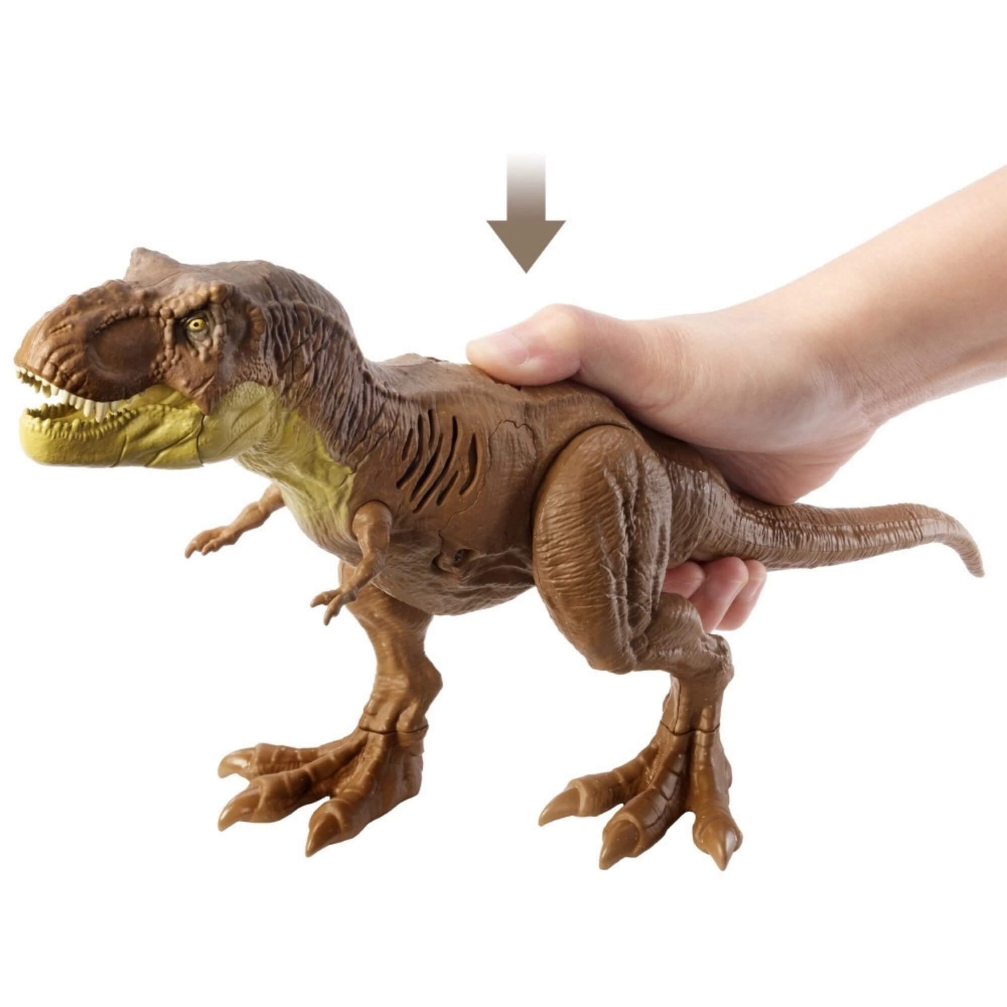 Boneco Dinossauro Articulado 30cm Jurassic World T-Rex com Som HBK21 Mattel - 095283