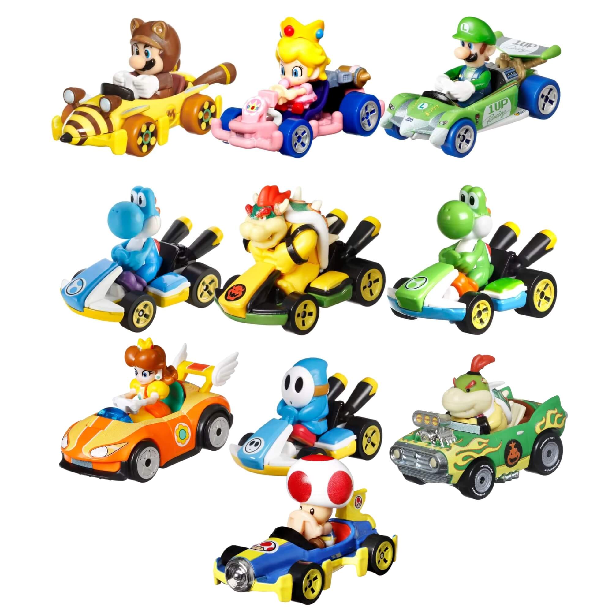 Hot Wheels Mario Kart Colecionável 1 Unidade Sortida Escala 1:64 GBG25 Mattel - 079823