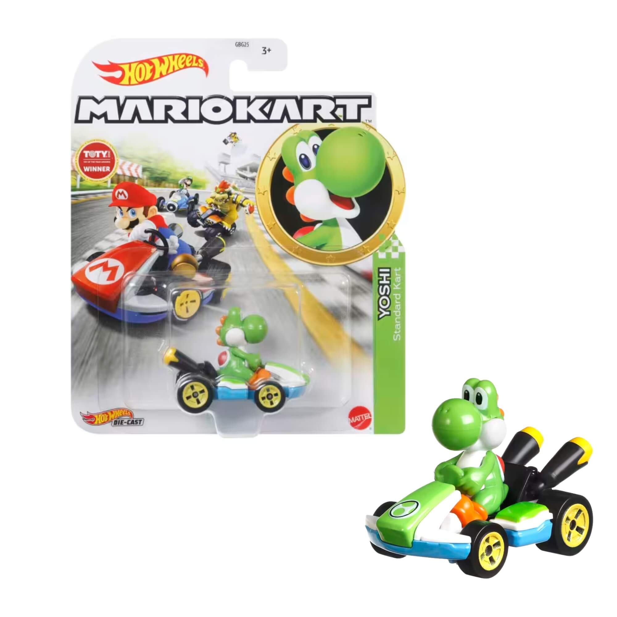 Hot Wheels Mario Kart Colecionável 1 Unidade Sortida Escala 1:64 GBG25 Mattel - 079823