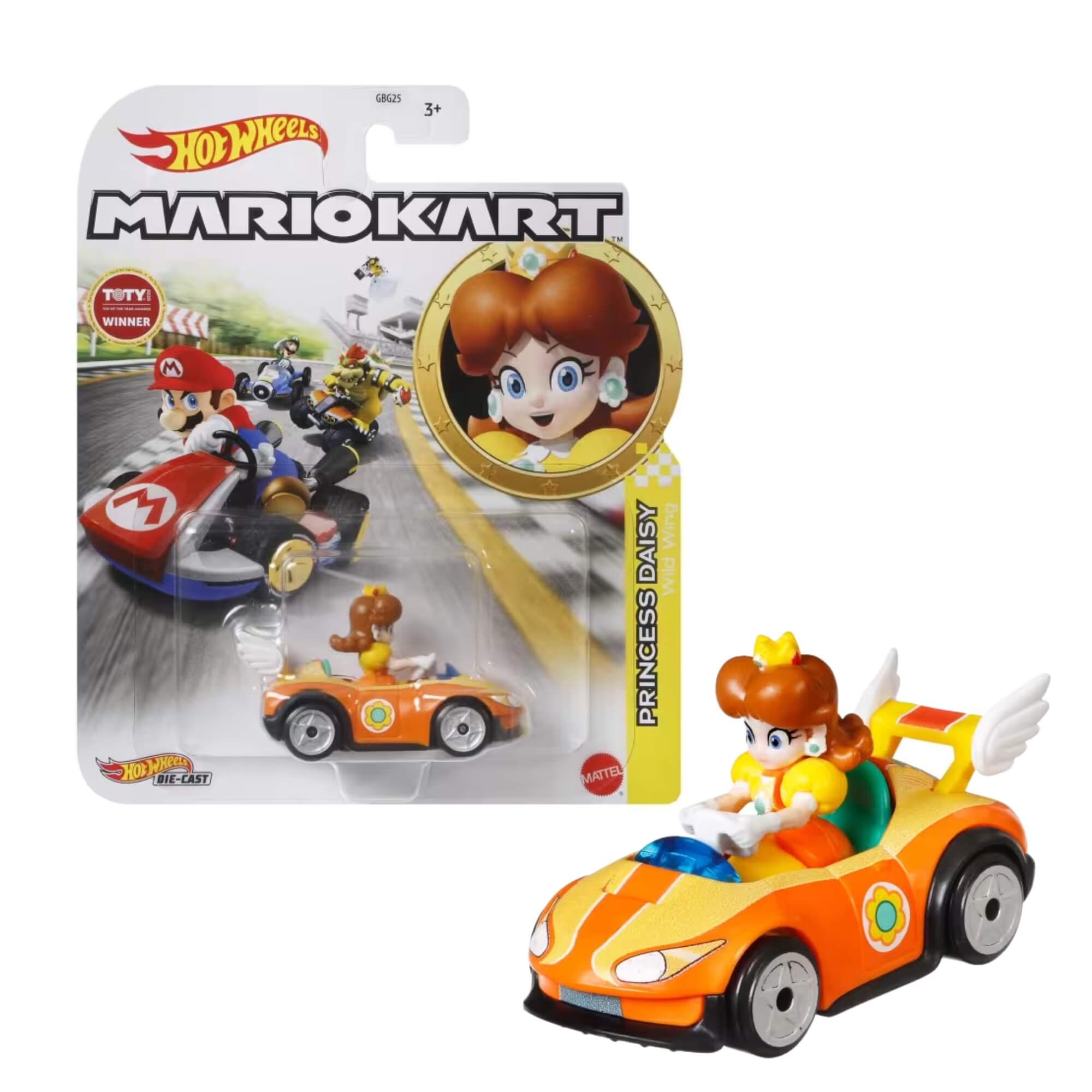 Hot Wheels Mario Kart Colecionável 1 Unidade Sortida Escala 1:64 GBG25 Mattel - 079823