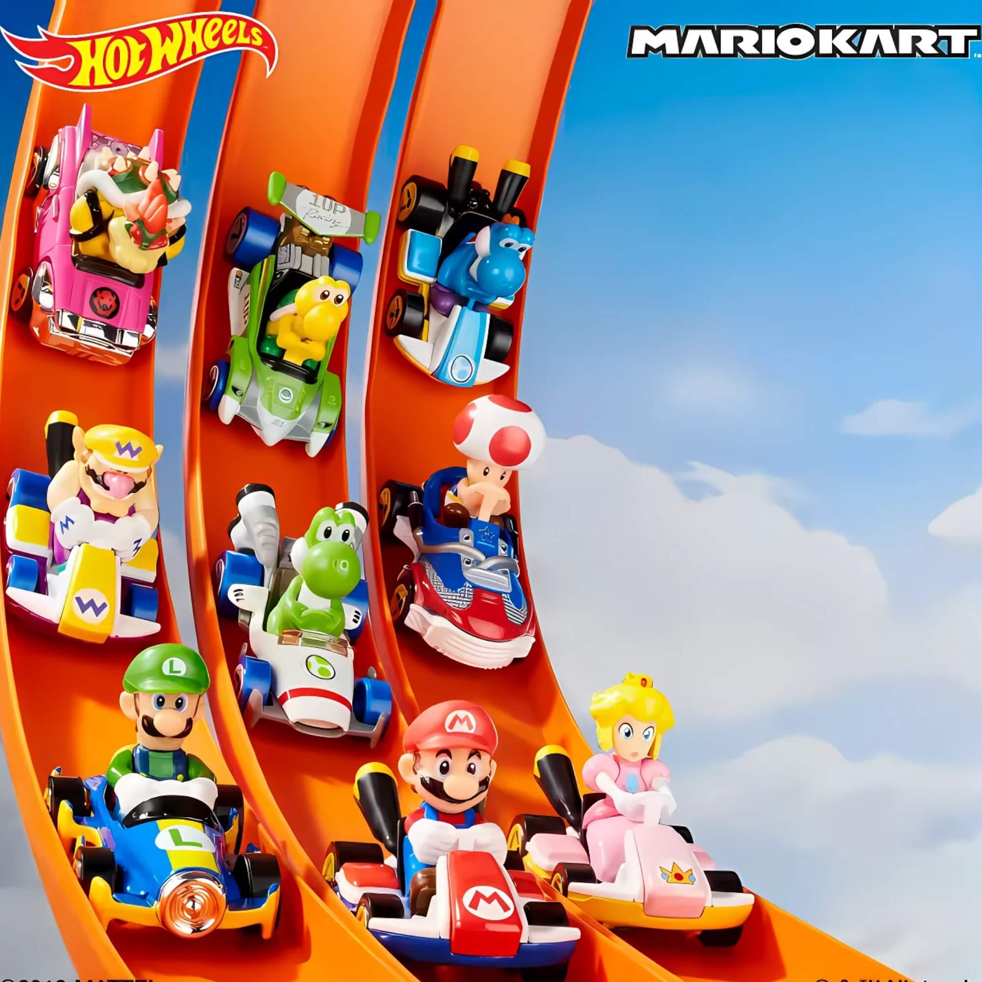 Hot Wheels Mario Kart Colecionável 1 Unidade Sortida Escala 1:64 GBG25 Mattel - 079823