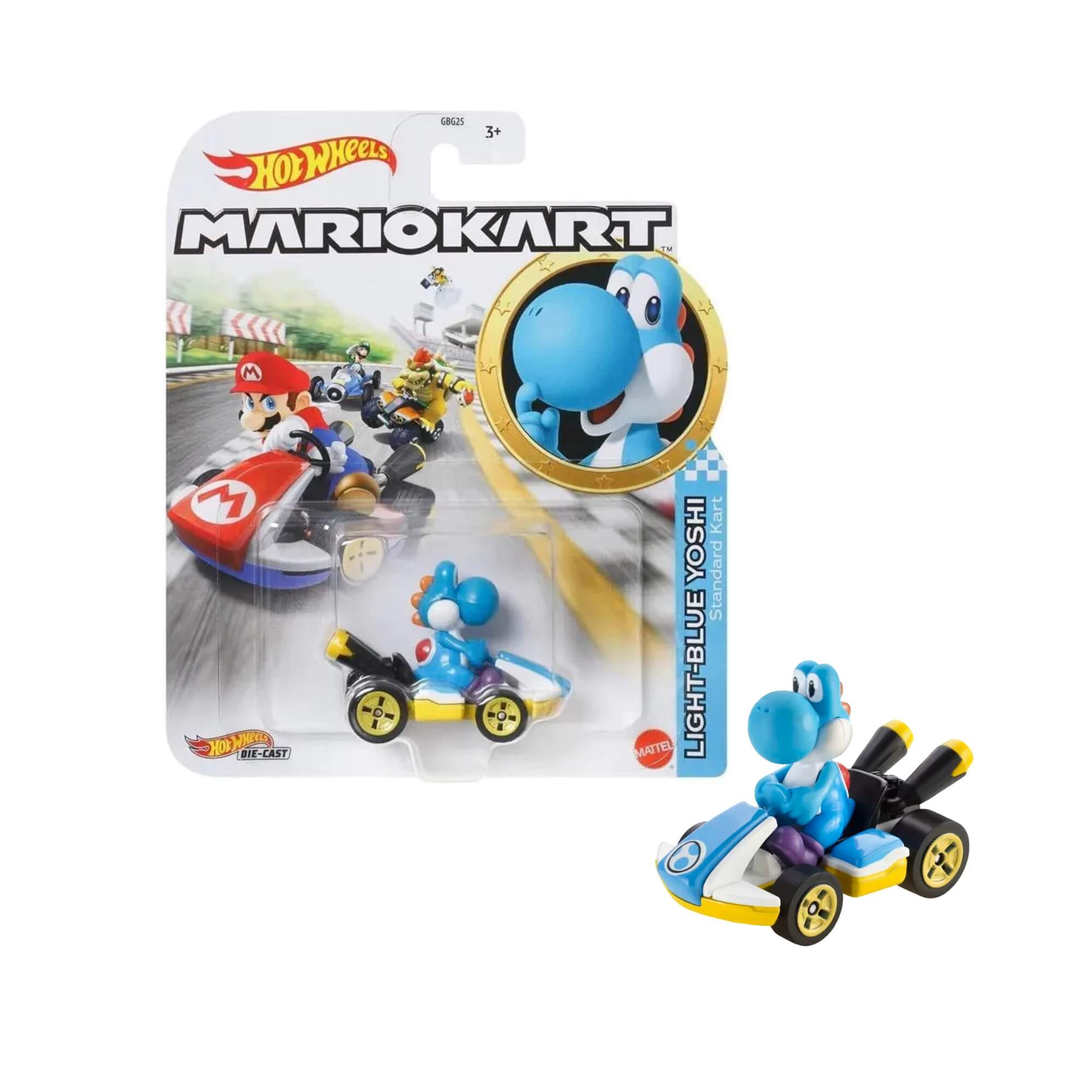 Hot Wheels Mario Kart Colecionável 1 Unidade Sortida Escala 1:64 GBG25 Mattel - 079823