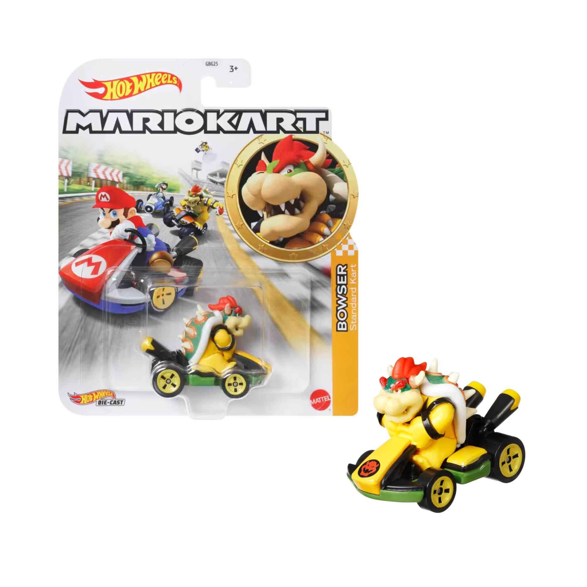 Hot Wheels Mario Kart Colecionável 1 Unidade Sortida Escala 1:64 GBG25 Mattel - 079823