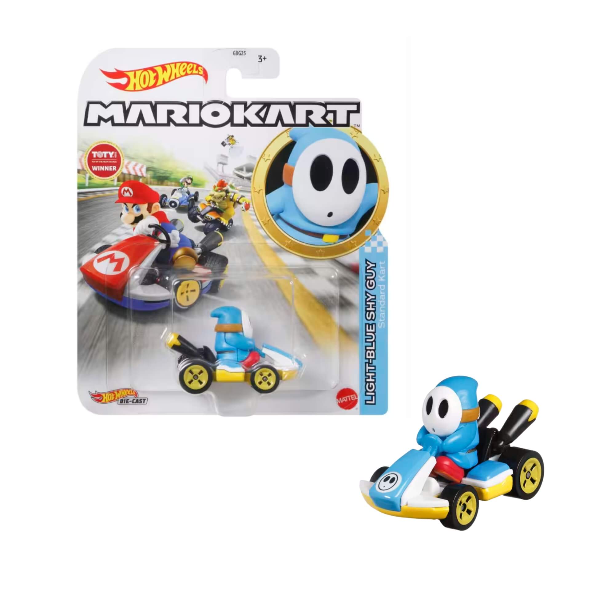 Hot Wheels Mario Kart Colecionável 1 Unidade Sortida Escala 1:64 GBG25 Mattel - 079823