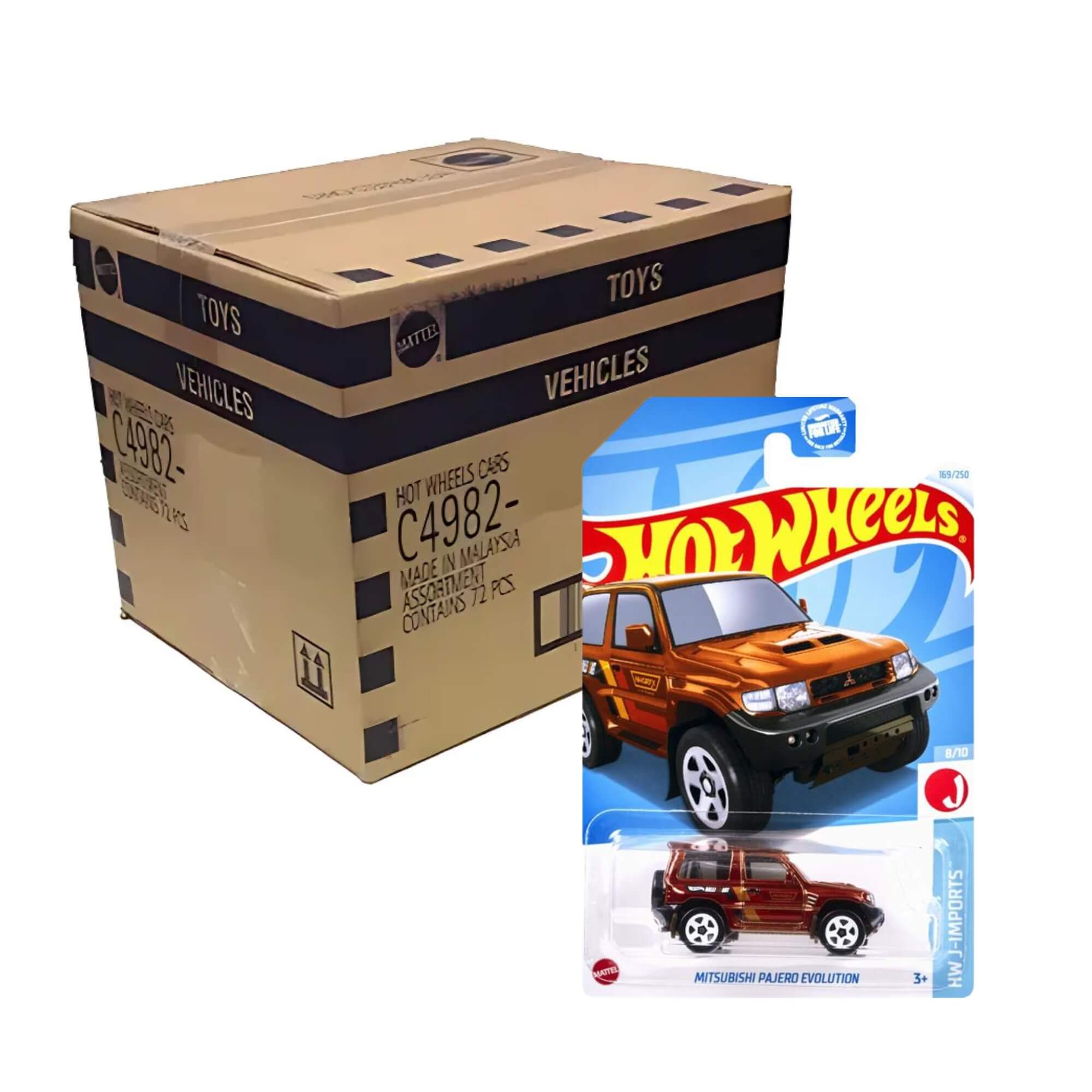 Hot Wheels Die Cast Básico Caixa Master com 72 Unidades C4982 Mattel - 030000