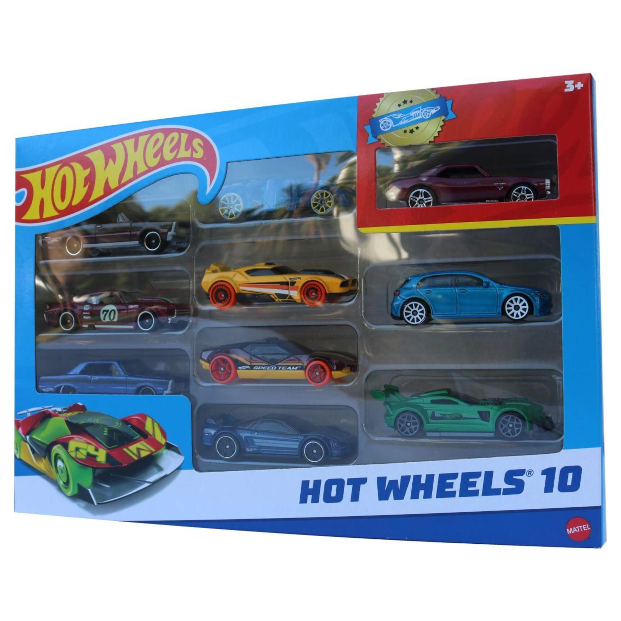 Hot Wheels Die Cast Pack com 10 Carrinhos Sortidos Mattel - 043870