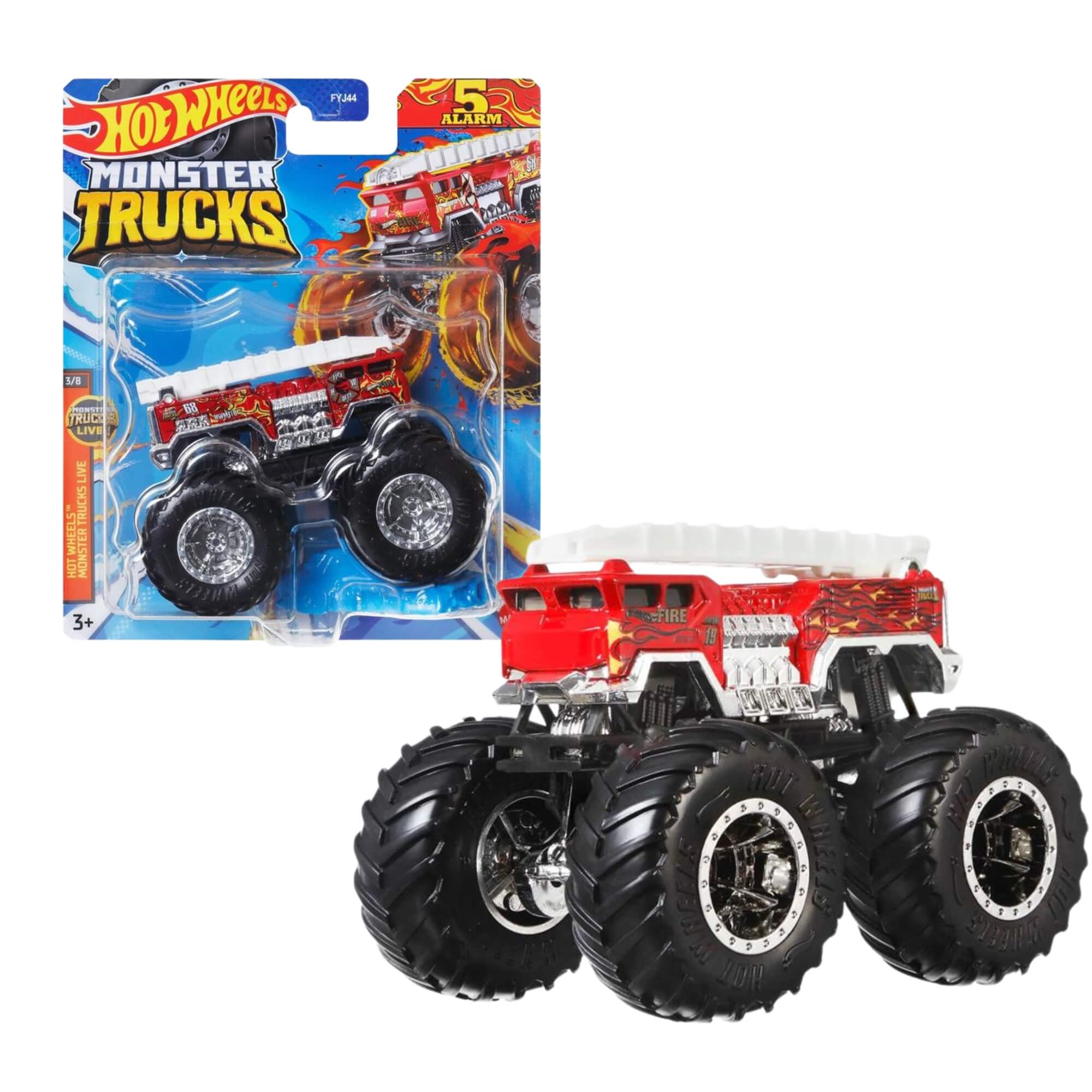 Hot Wheels Monster Trucks Escala 1:34 1 Unidade Sortida Mattel FYJ44 - 095397