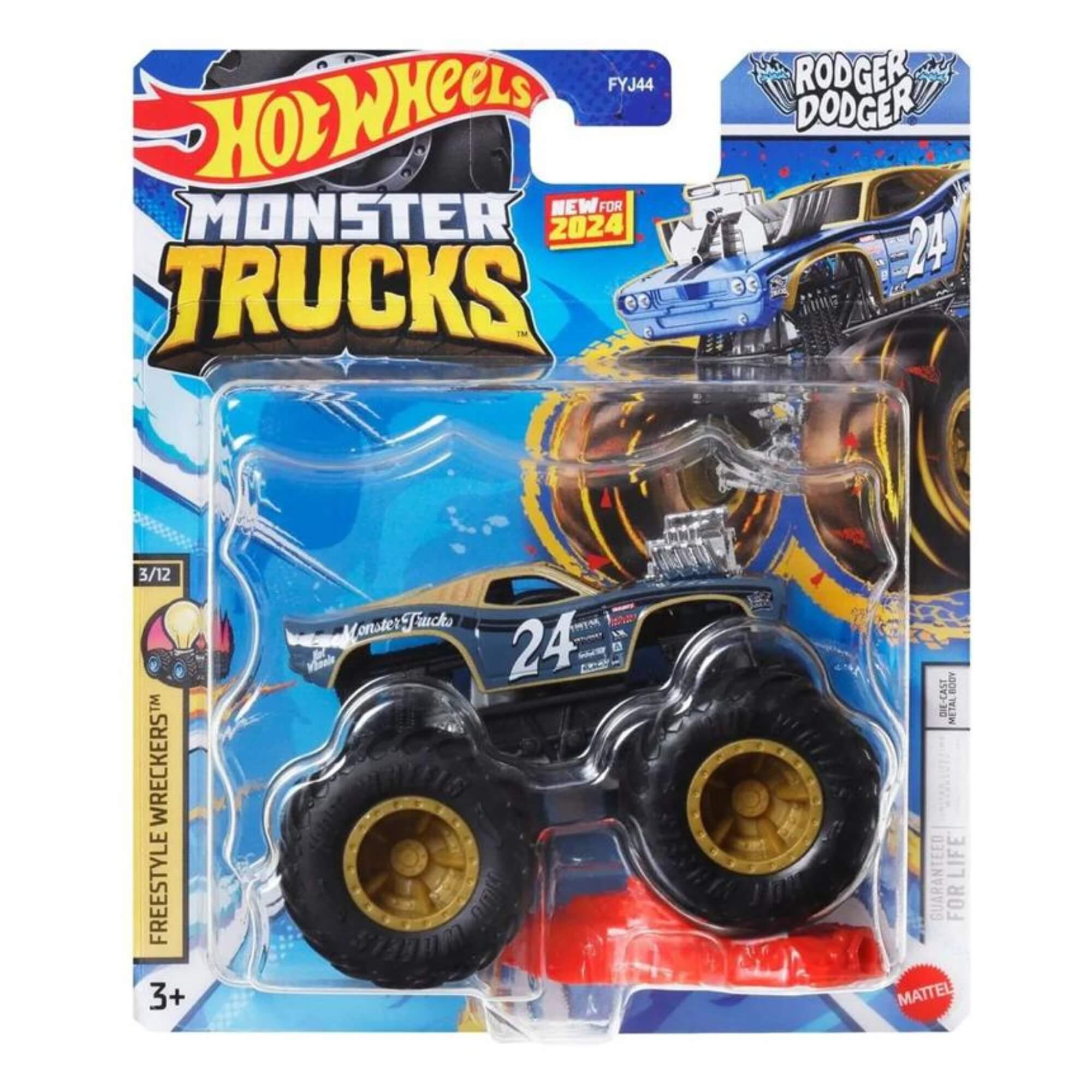 Hot Wheels Monster Trucks Escala 1:34 1 Unidade Sortida Mattel FYJ44 - 095397