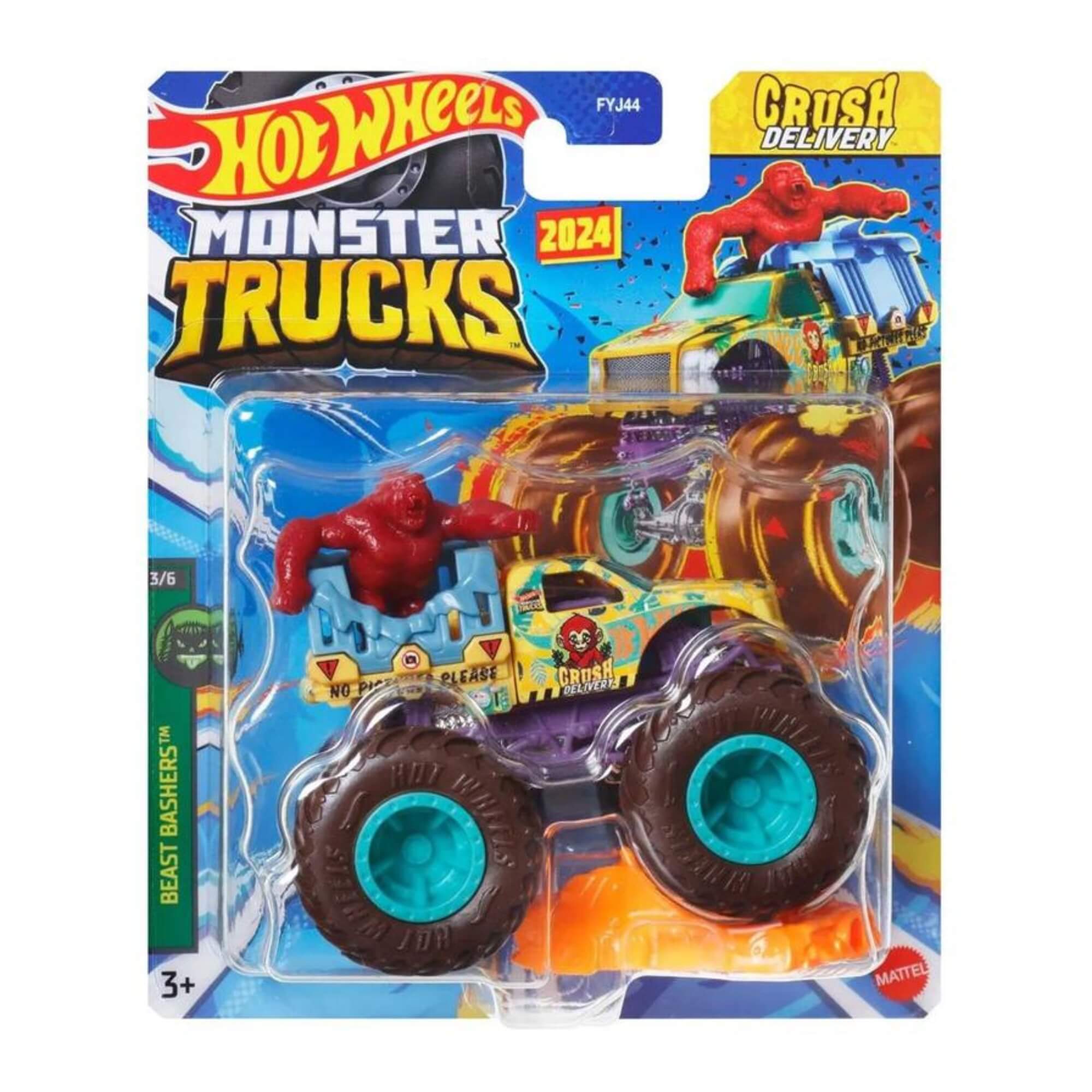 Hot Wheels Monster Trucks Escala 1:34 1 Unidade Sortida Mattel FYJ44 - 095397