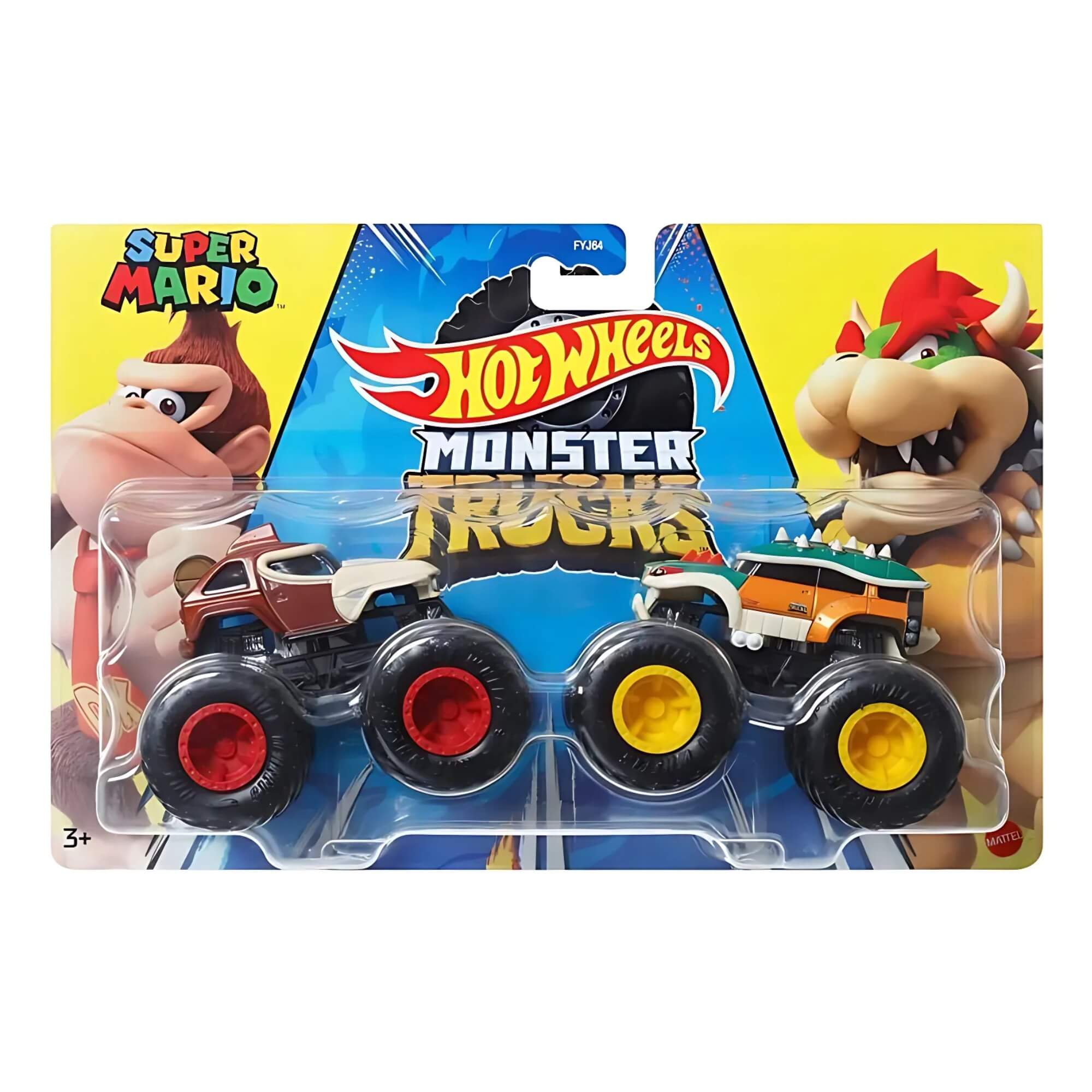 Hot Wheels Monster Trucks Escala 1:64 1 Pack com 2 Carrinhos Sortidos Mattel FYJ64 - 079821