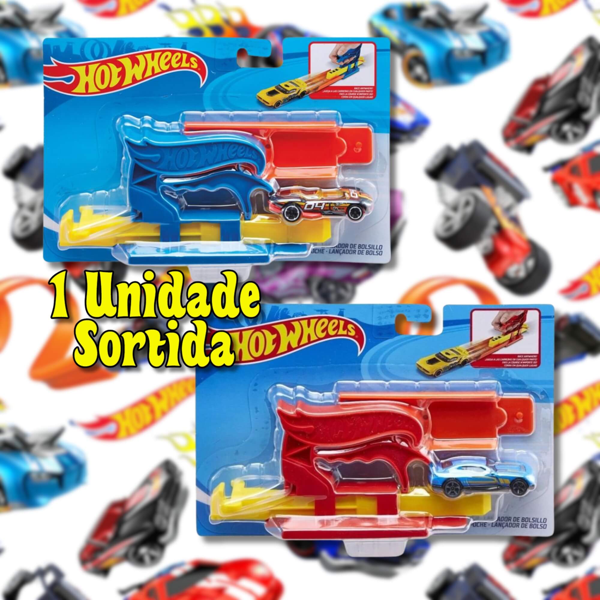 Hot Wheels Pista Action Lançador Básico com Carrinho Modelos Sortidos Mattel FTH84 - 067748
