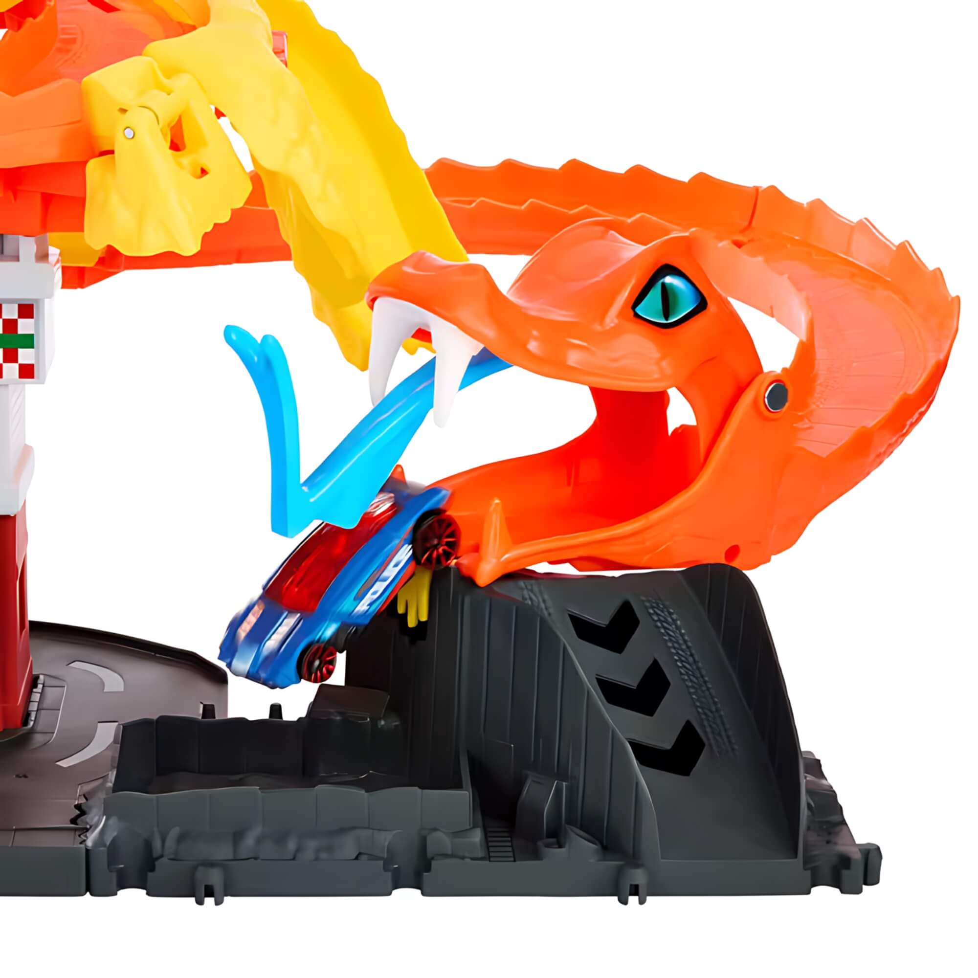 Hot Wheels City Pista de Brinquedo Ataque de Cobra vs Pizzaria C/ 1 Carro Hot Wheels 1:64 - 112723