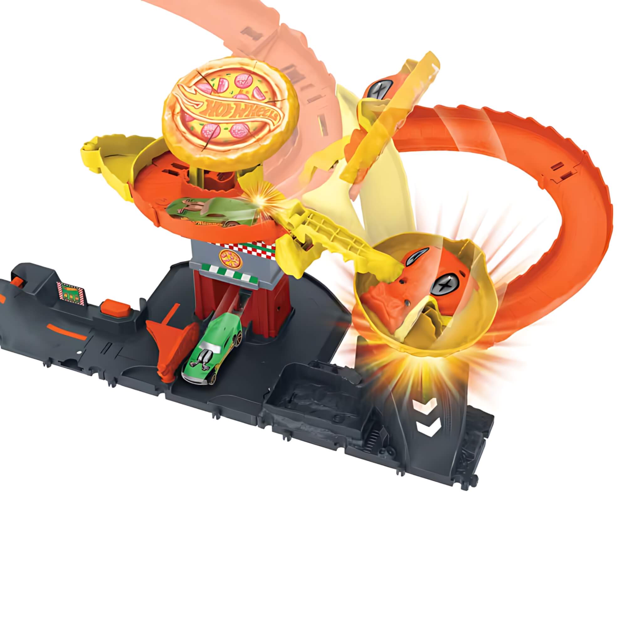 Hot Wheels City Pista de Brinquedo Ataque de Cobra vs Pizzaria C/ 1 Carro Hot Wheels 1:64 - 112723