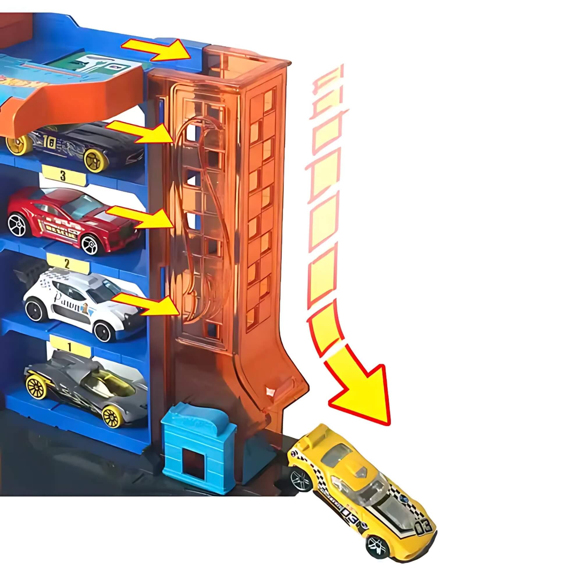 Hot Wheels Pista City Downtown Garagem Unidade HR28 Mattel - 099011