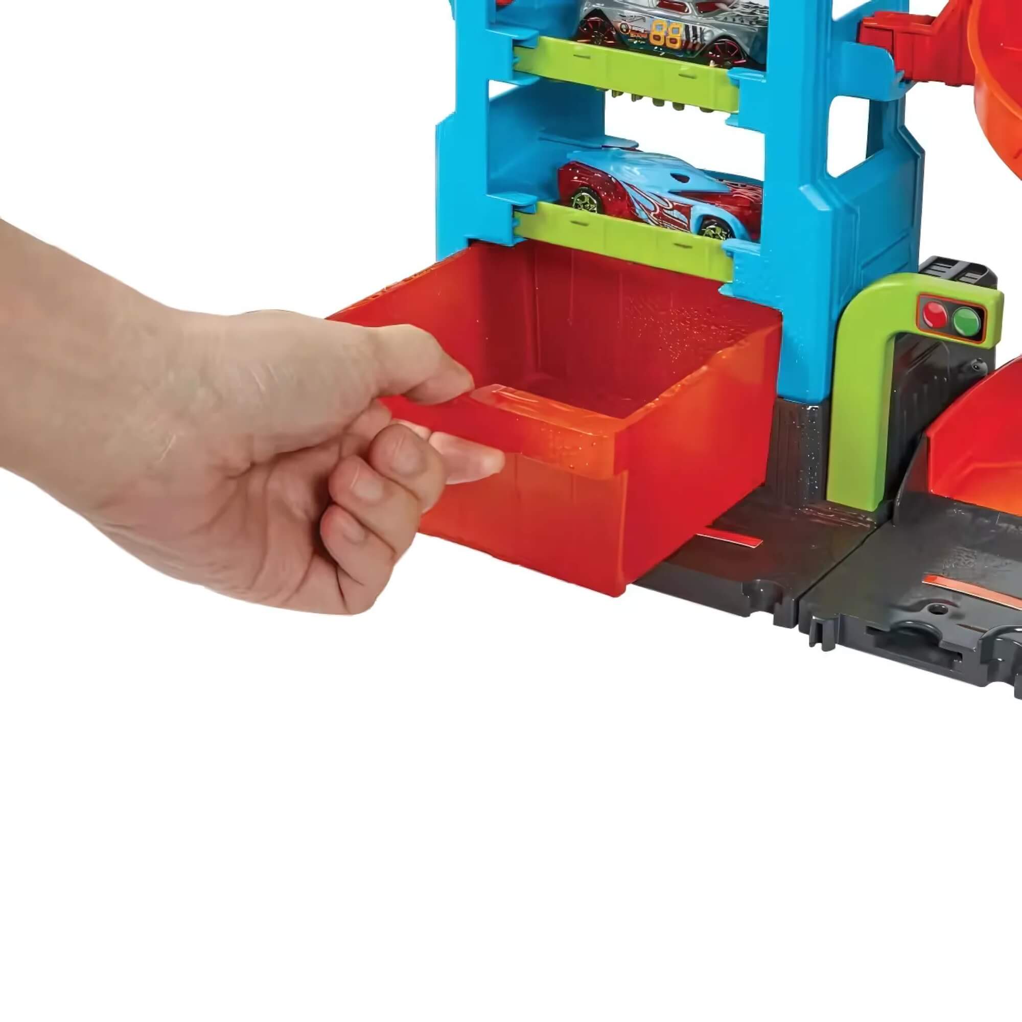 Hot Wheels Pista City Lava Rápido Mega Torre Colorsh com 1 Carrinho Mattel HDP05 - 099311