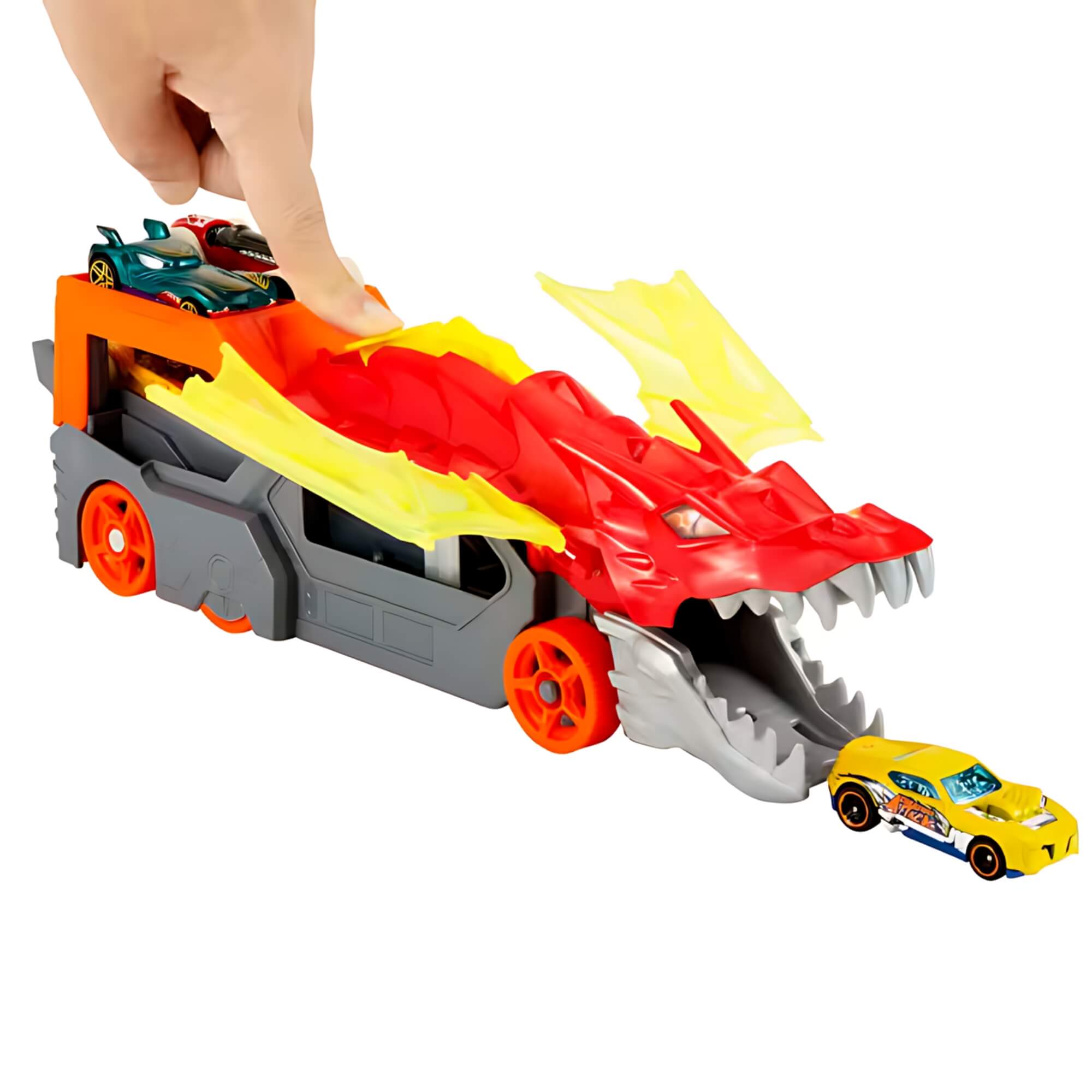 Hot Wheels City Pista de Brinquedo Reboque de Dragão GTK42 Mattel - 098922