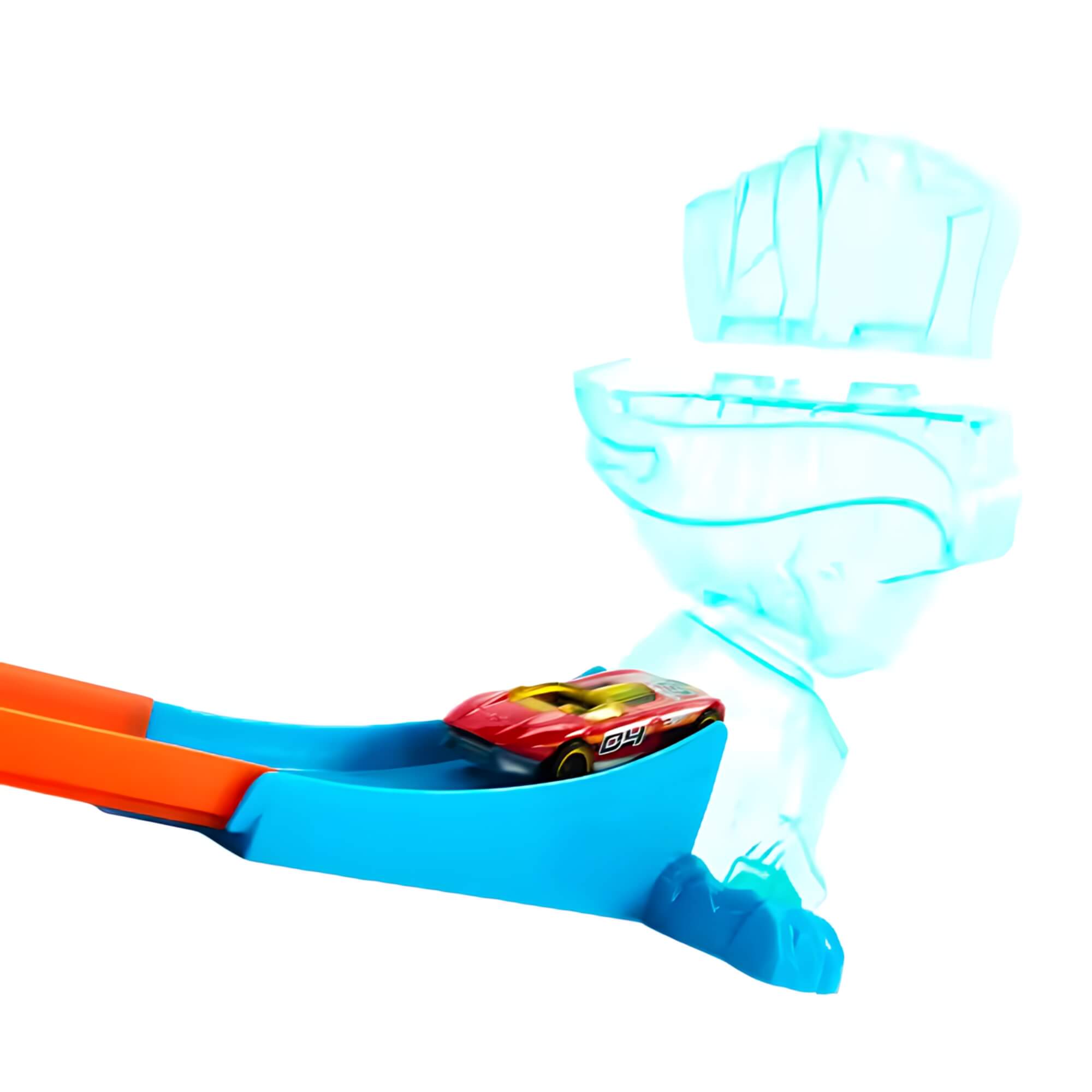 Hot Wheels Track Builder Pista de Brinquedo Caixa Pequena de Acrobacias Temática de Gelo - 103390