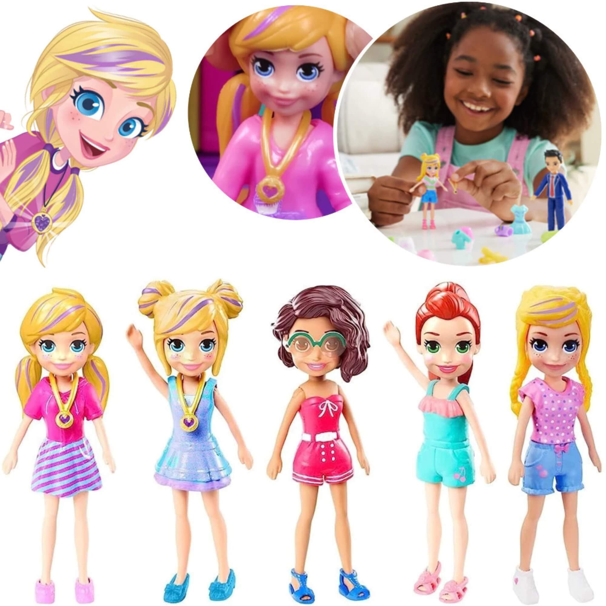 Polly Pocket Boneca Básica Surpresa 1 Unidade Sortida Mattel FWY19 - 076665