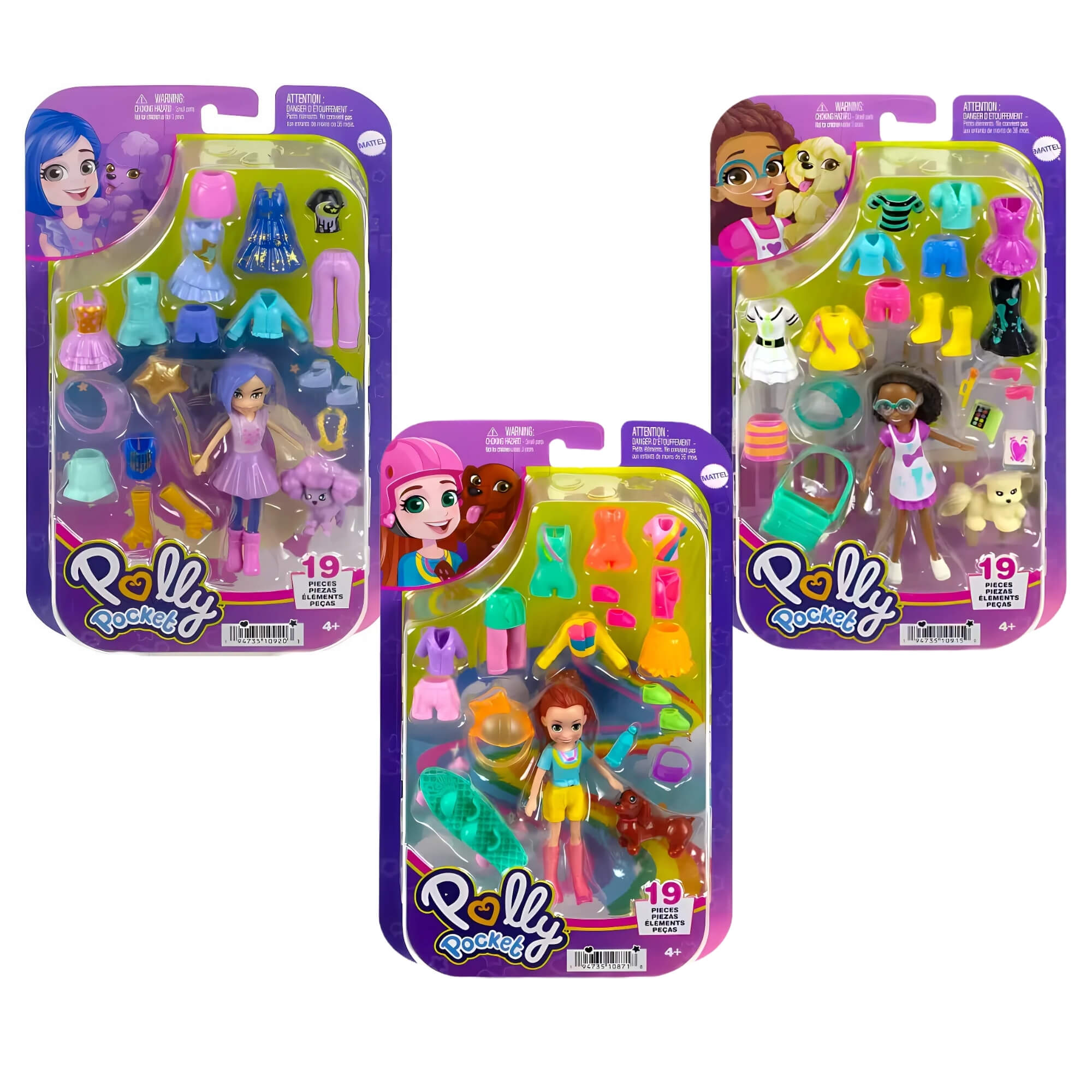 Polly Pocket Conjunto de Moda Médio 1 Unidade Sortida HKV88 Mattel - 103356