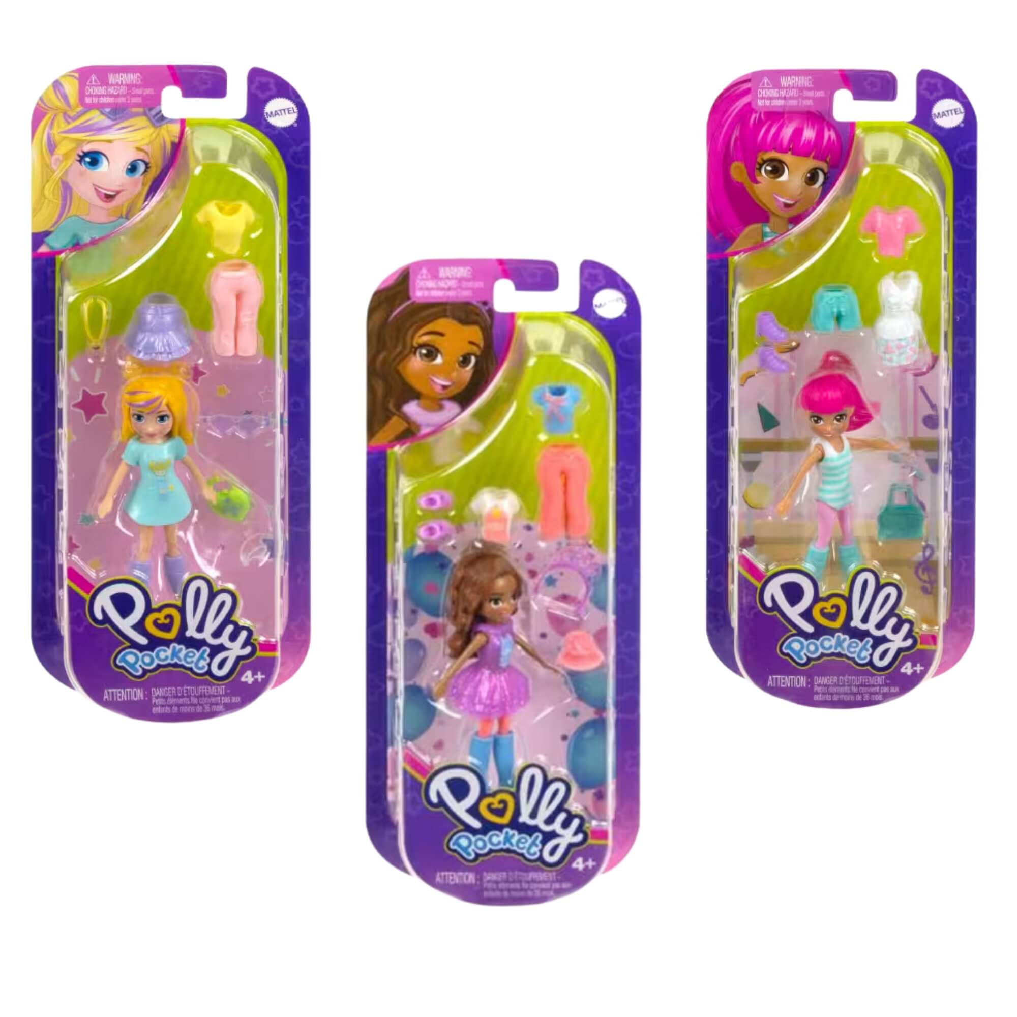 Polly Pocket Conjunto de Brinquedo Pacote de Modas 1 Unidade Sortida HNF50 Mattel - 103409
