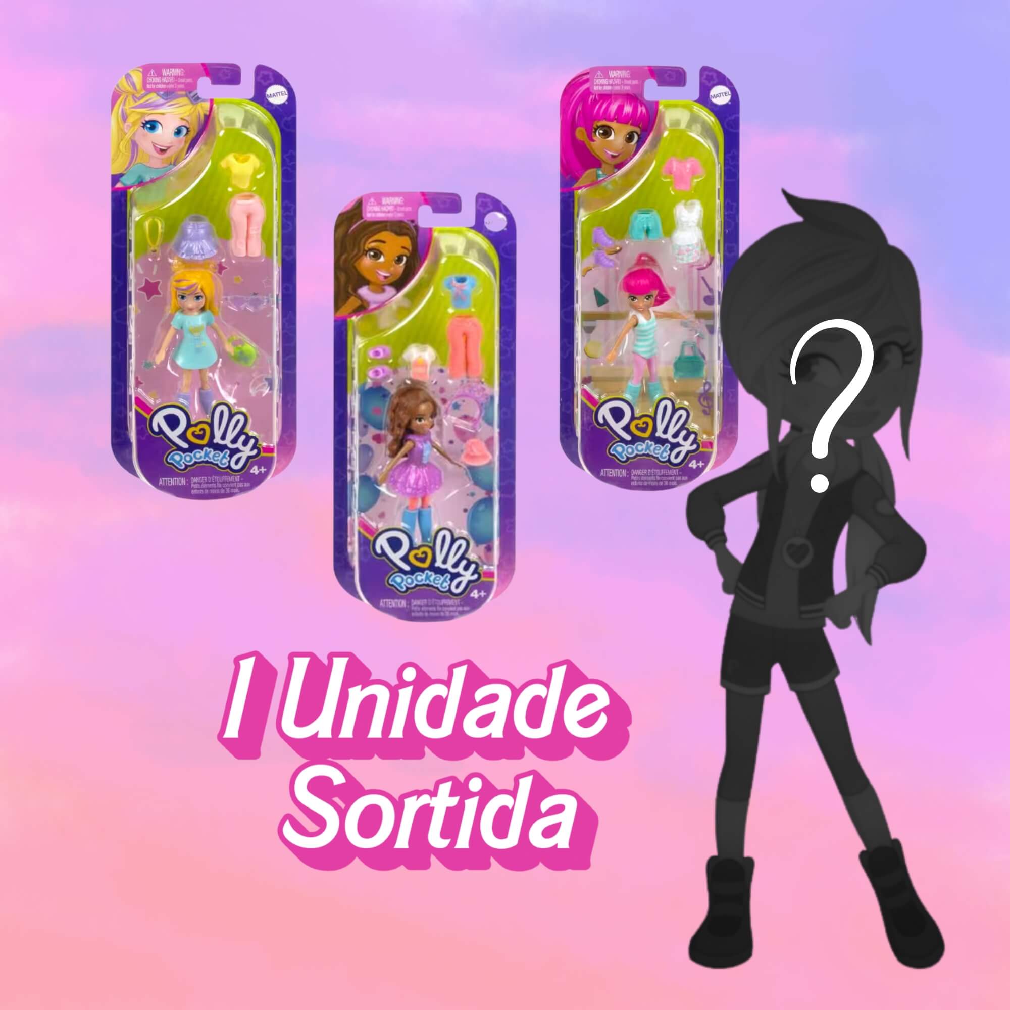 Polly Pocket Conjunto de Brinquedo Pacote de Modas 1 Unidade Sortida HNF50 Mattel - 103409