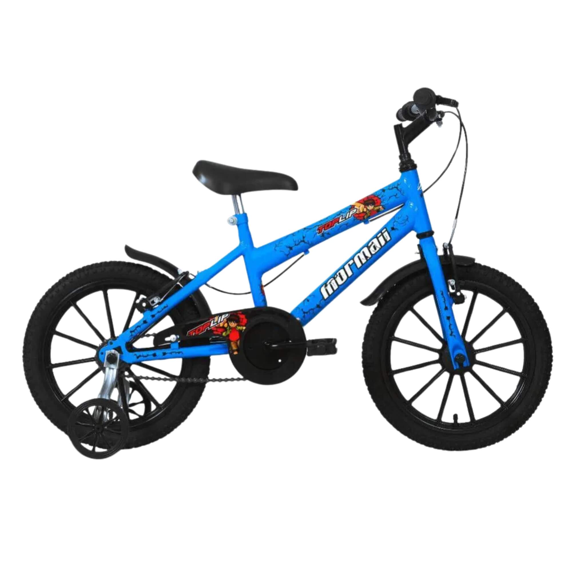 Bicicleta Infantil Aro 16 PP Top Lip C23 V-Brake Azul Mormaii - 2010701050601-001