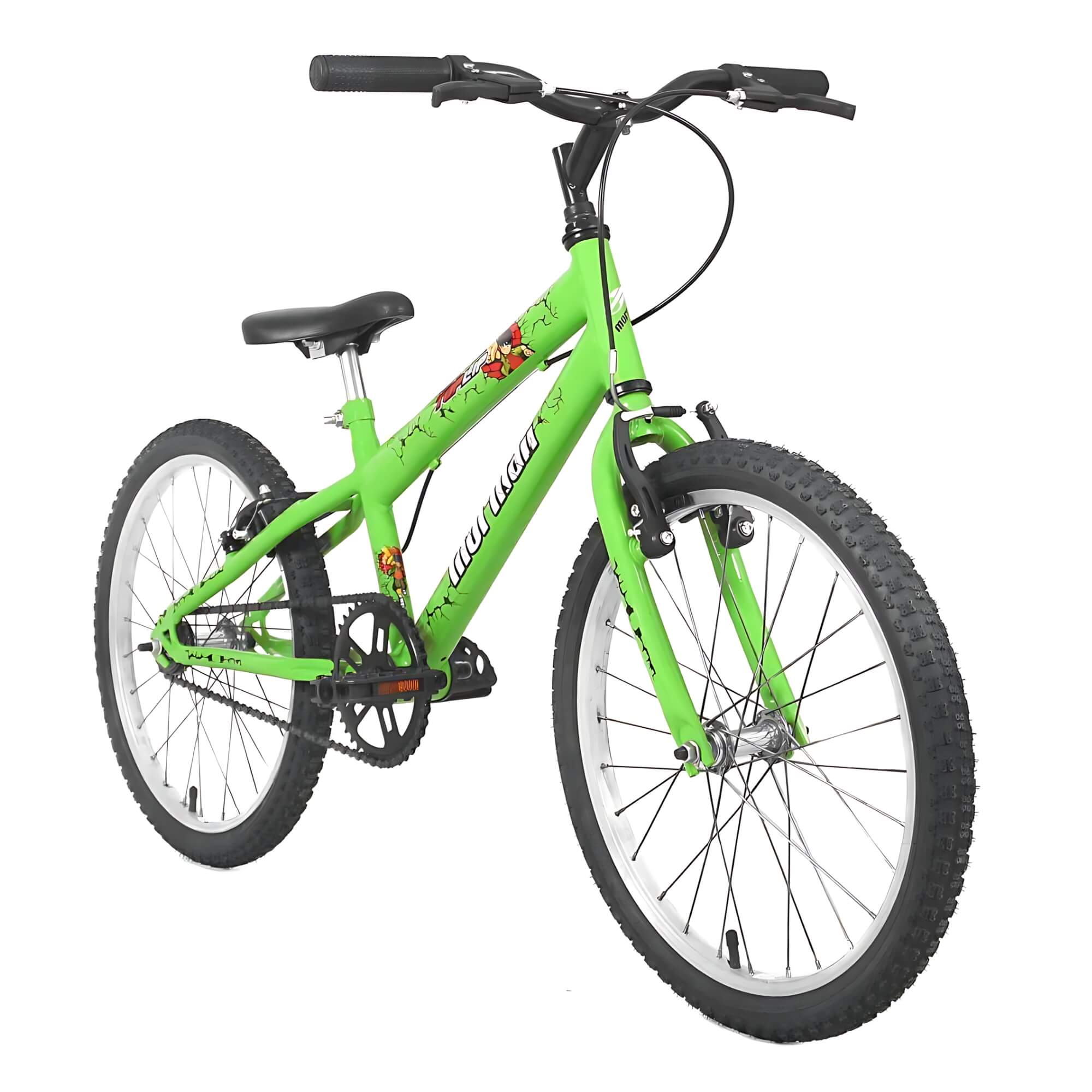 Bicicleta Infantil Aro 20 Top Lip C23 V-Brake Verde Kawasaki Mormaii - 2010201050601-062