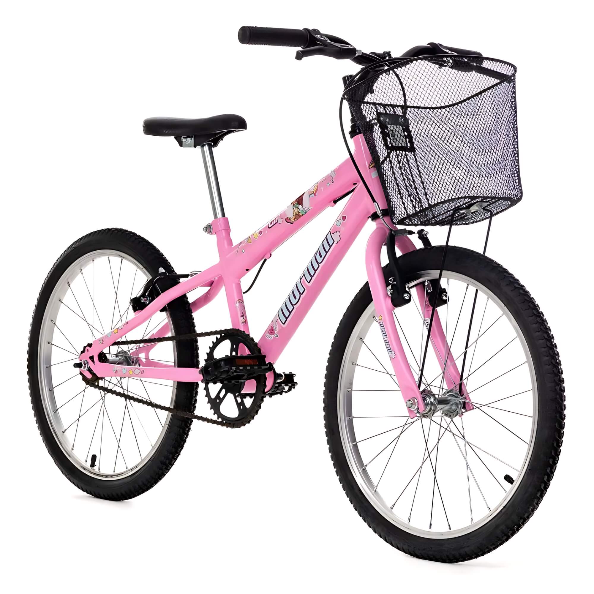 Bicicleta Aro 20 Sweet Girl MTB 1V com Cesta C23 Rosa Mormaii - 2010201040701-057
