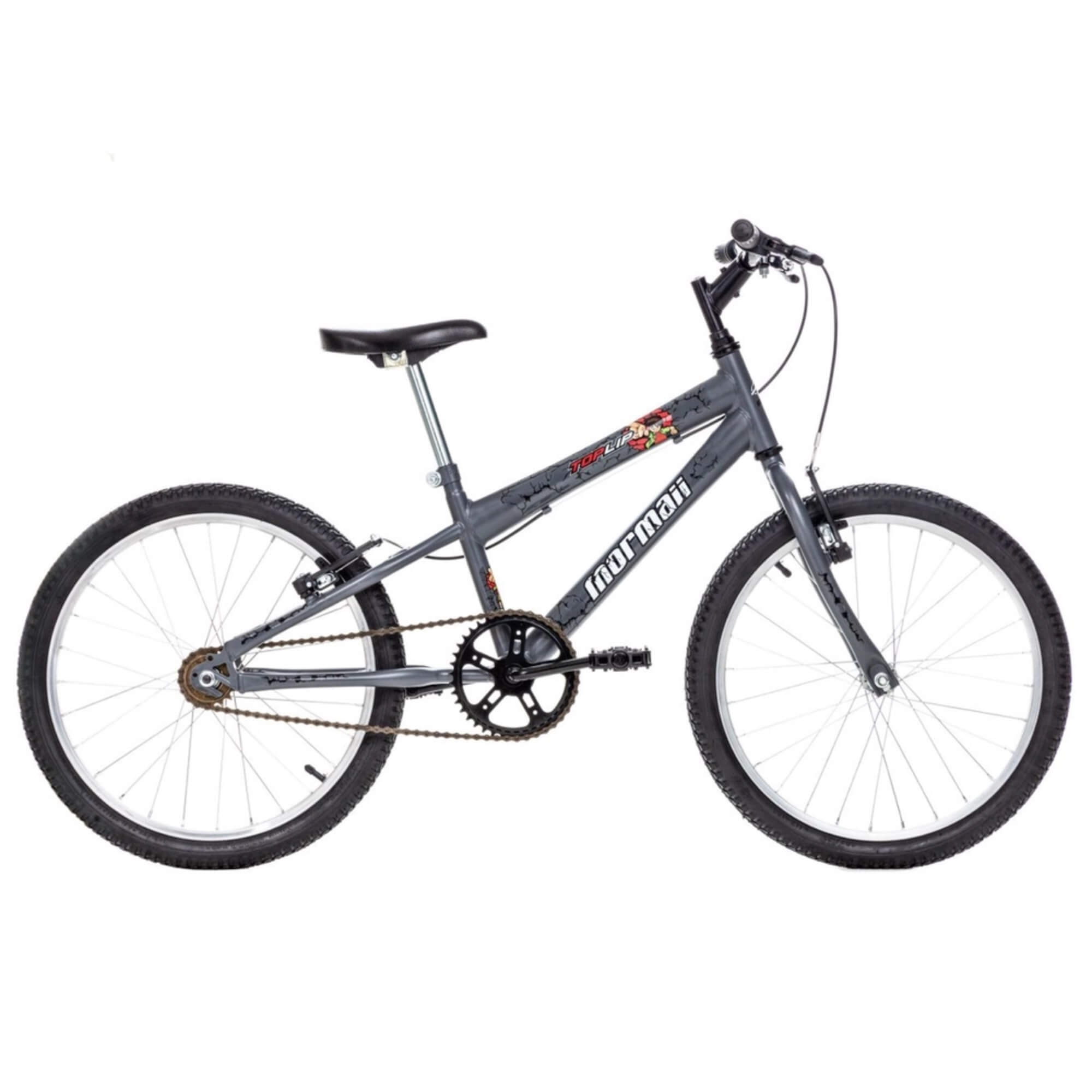 Bicicleta Infantil Aro 20" Top Lip V-Brake Grafite Mormaii - 2010201050601-013