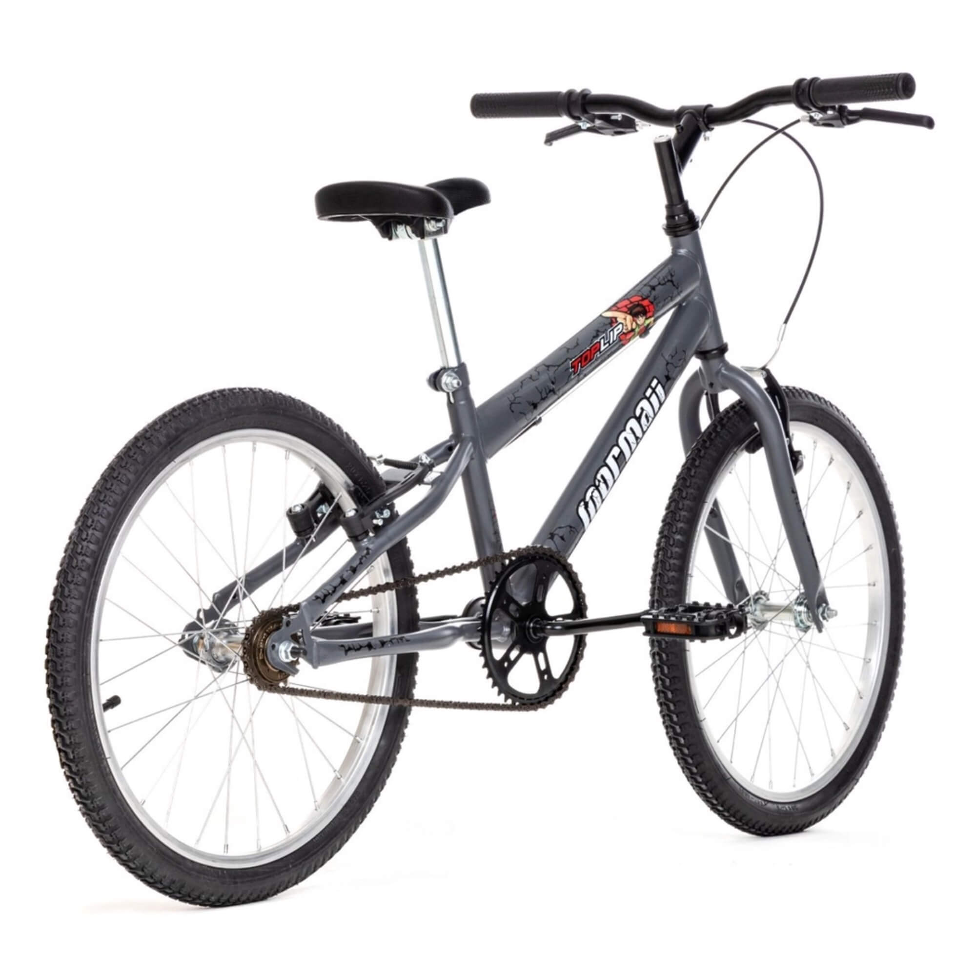 Bicicleta Infantil Aro 20" Top Lip V-Brake Grafite Mormaii - 2010201050601-013