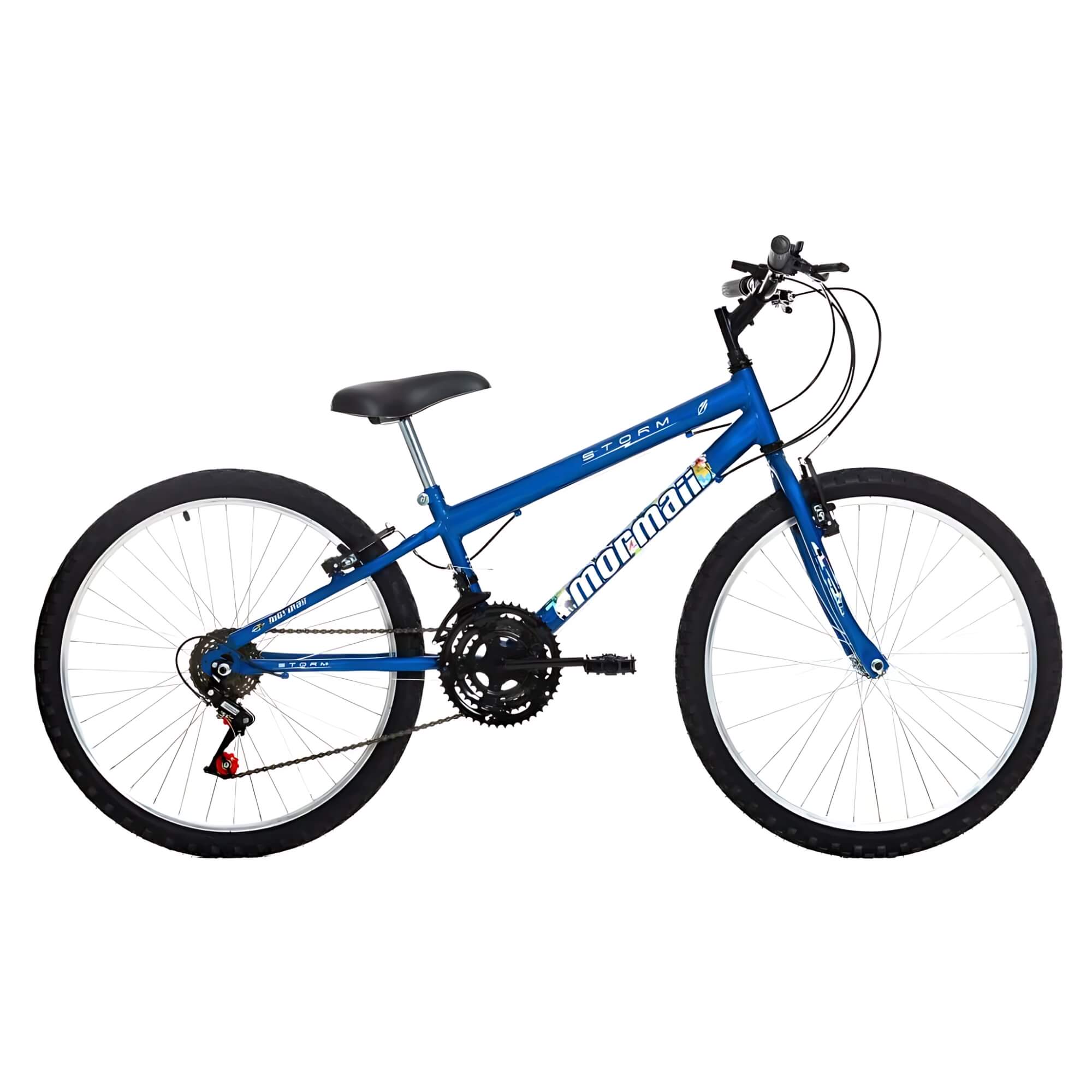 Bicicleta Aro 24 Storm MTB V-Brake 18V Azul Alanya Mormaii - 2020301281401-068