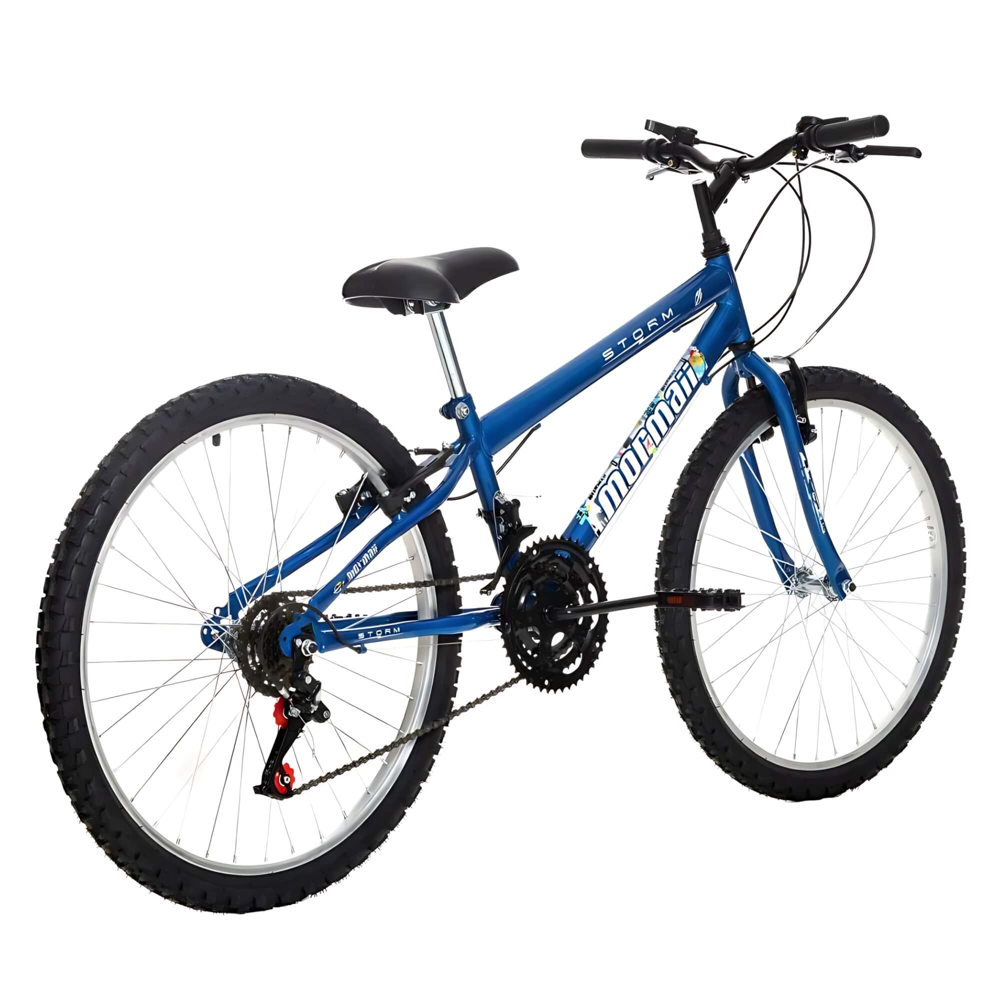 Bicicleta Aro 24 Storm MTB V-Brake 18V Azul Alanya Mormaii - 2020301281401-068