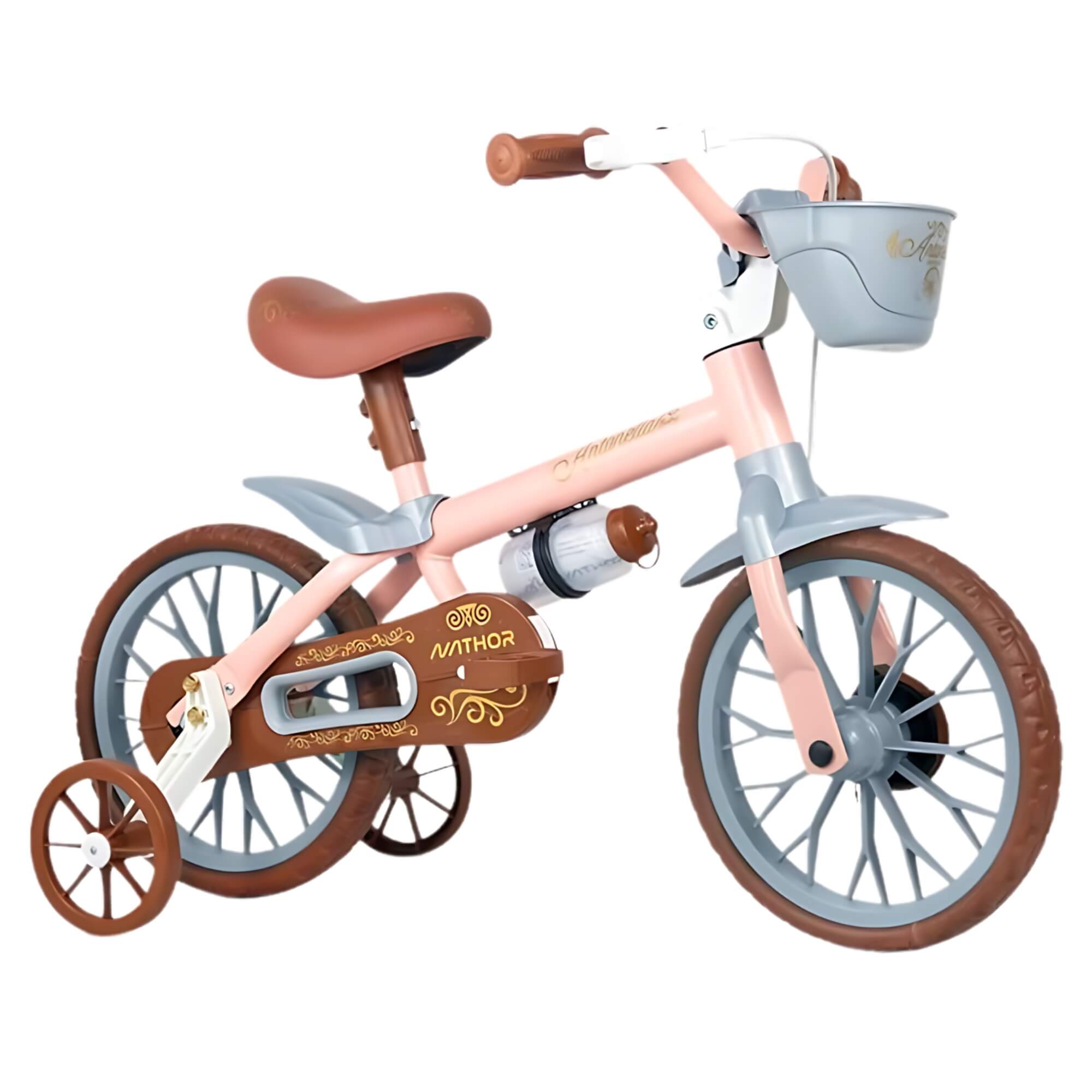 Bicicleta Infantil Aro 12 com Rodinha Cestinha Antonella Baby Cor Rosa - 100010160051