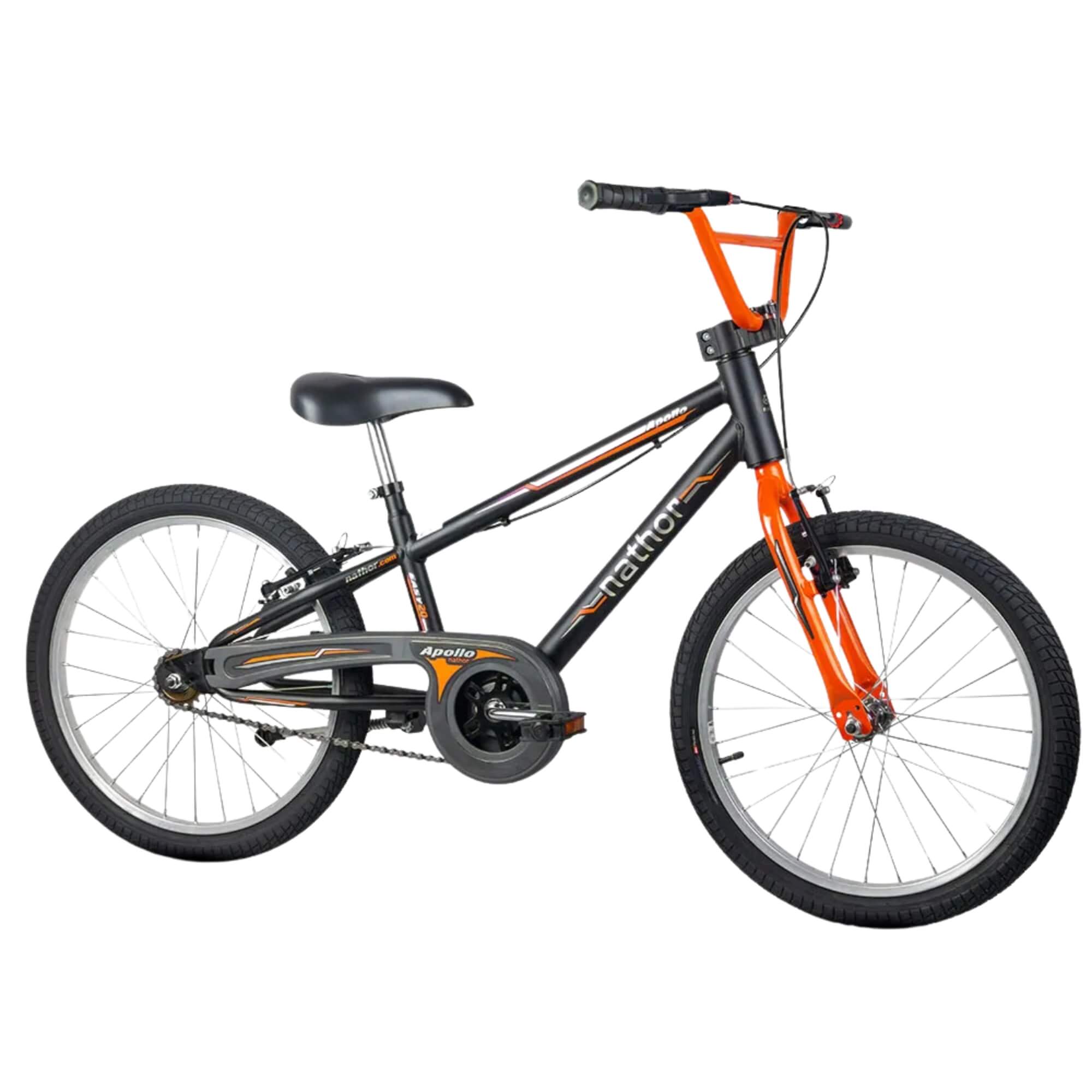 Bicicleta Infantil Apollo Aro 20" cor Preto e Laranja Nathor - 101200160003