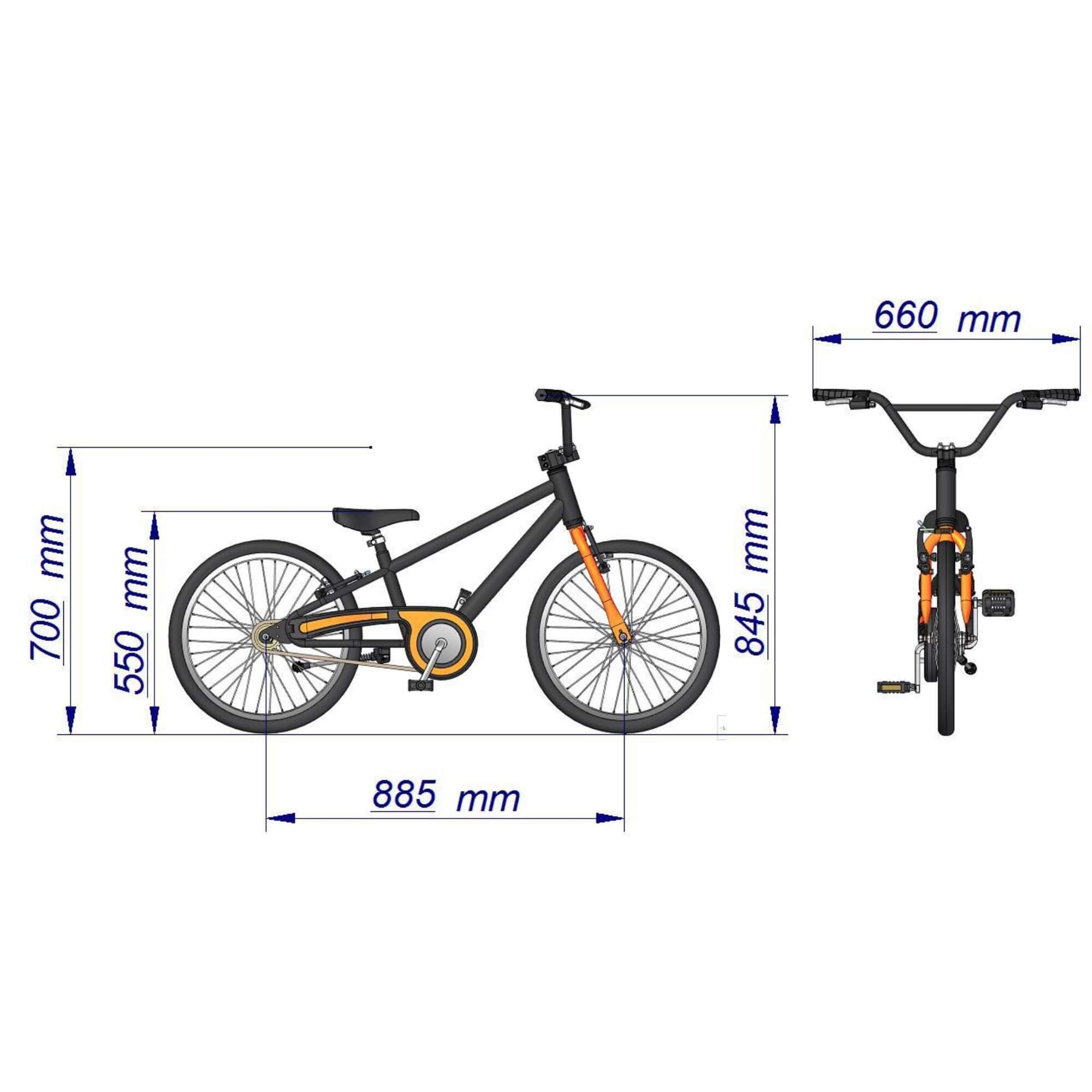 Bicicleta Infantil Aro 20" Bolt Azul Nathor - 101200160012