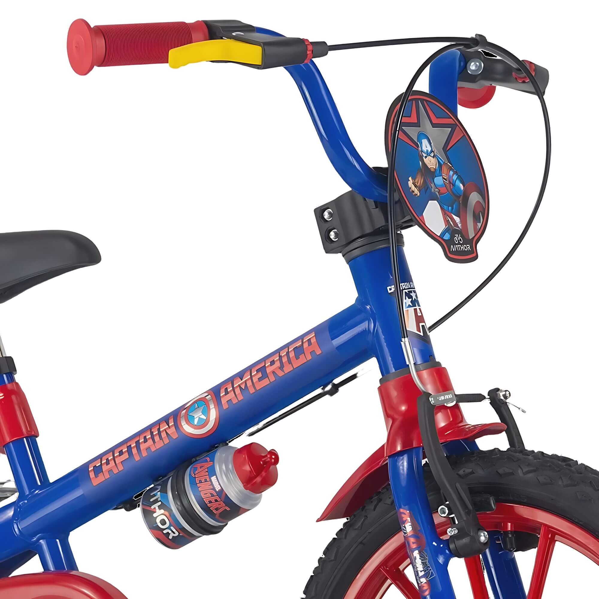 Bicicleta Infantil Aro 16" com Rodinhas Capitão América Nathor - 101250160001