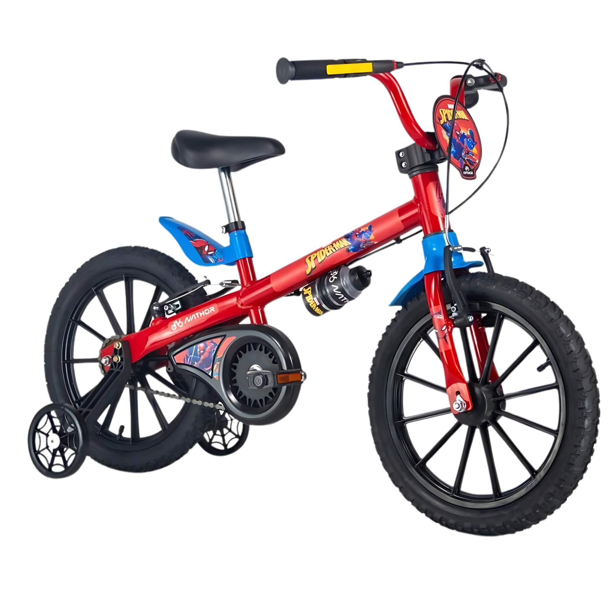 Bicicleta Infantil Aro 16" com Rodinhas Homem Aranha Nathor - 101250160003