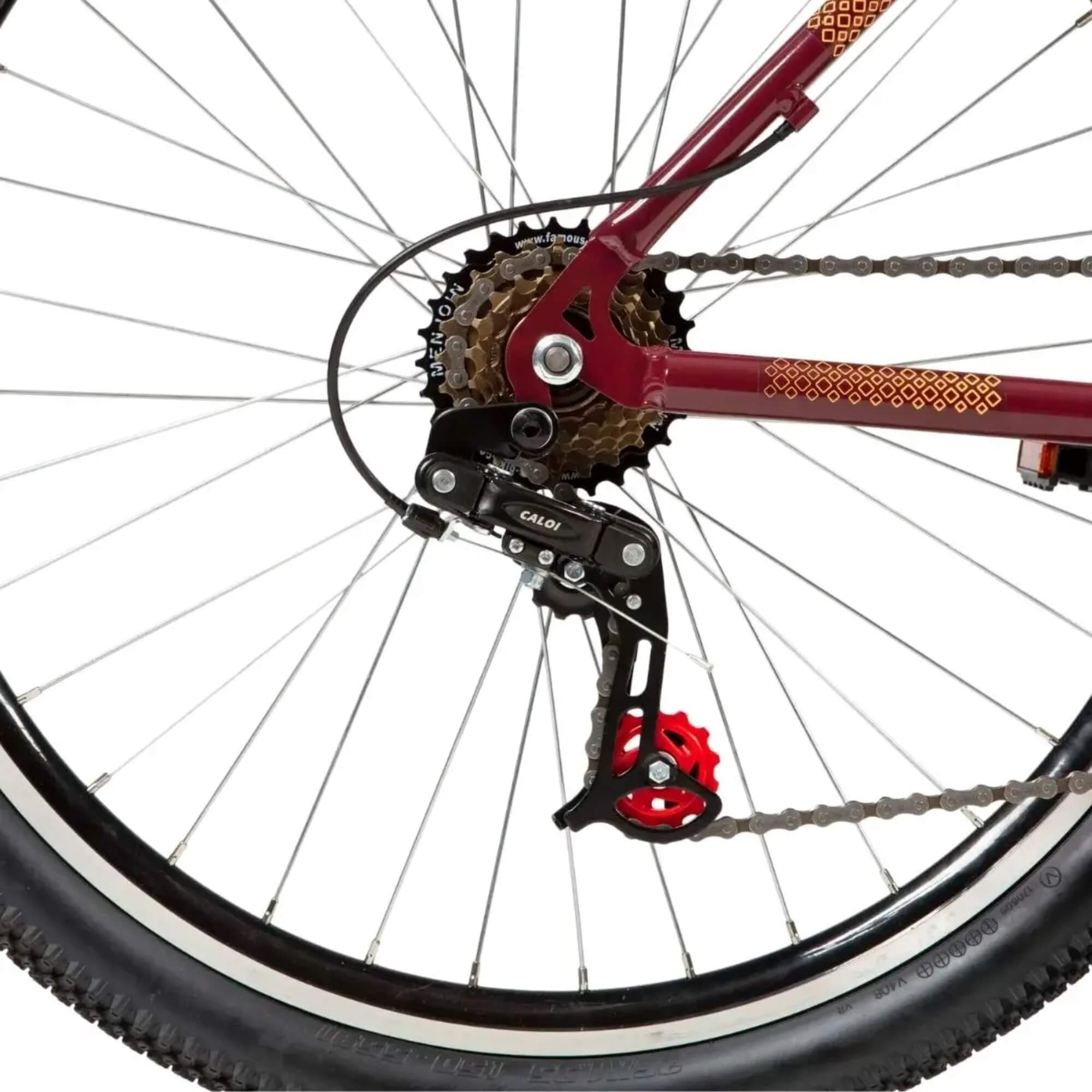 Bicicleta Caloi Rouge Aro 26 21 Marchas Vinho T17R26V21 - 004294.19004
